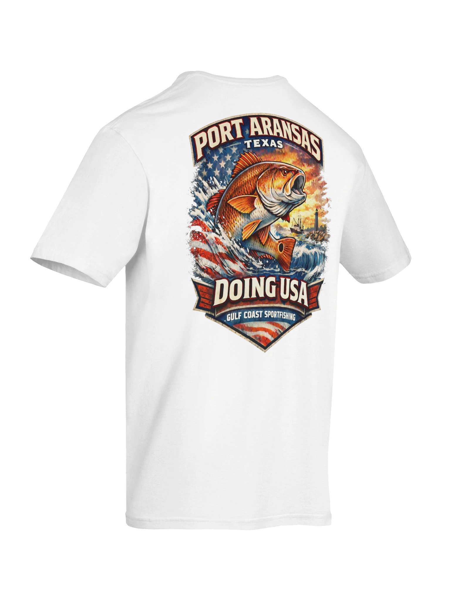 Port Aransas Sportfishing Tee - Back Printed product image (116)