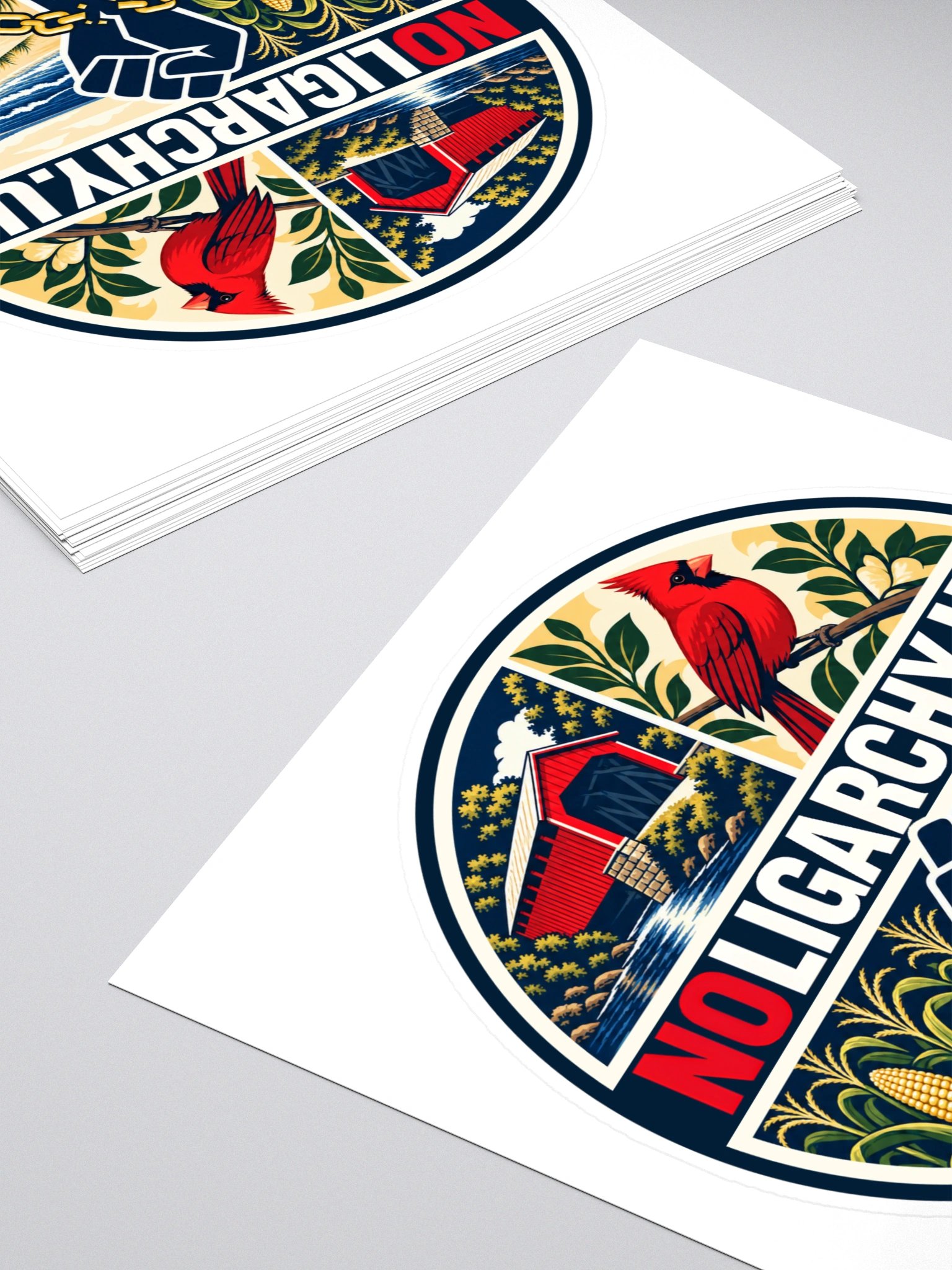Indiana NOLIGARCHY.US sticker product image (4)