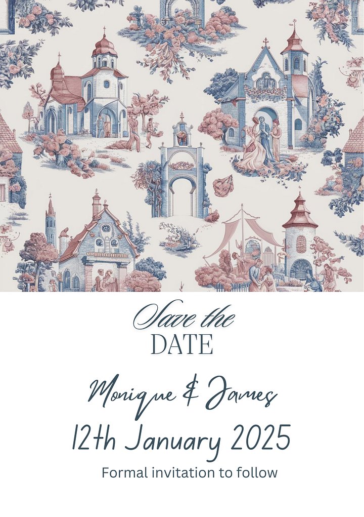 Toile Save the Date Cards product image (1)