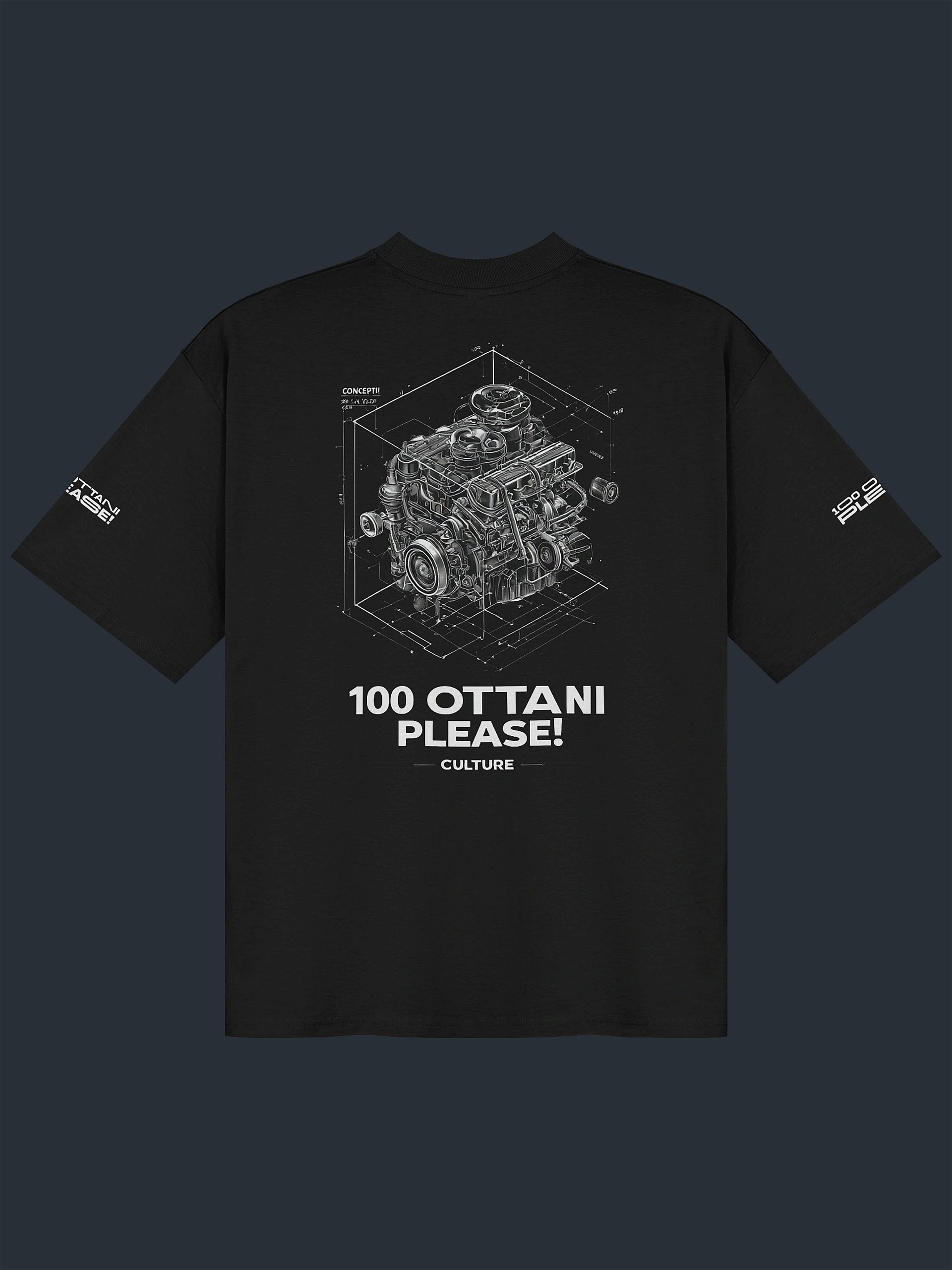 100 Ottani Please!™ Oversized Unisex Racing Streetwear Graphic T-Shirt | Checkpoint Edition product image (1)