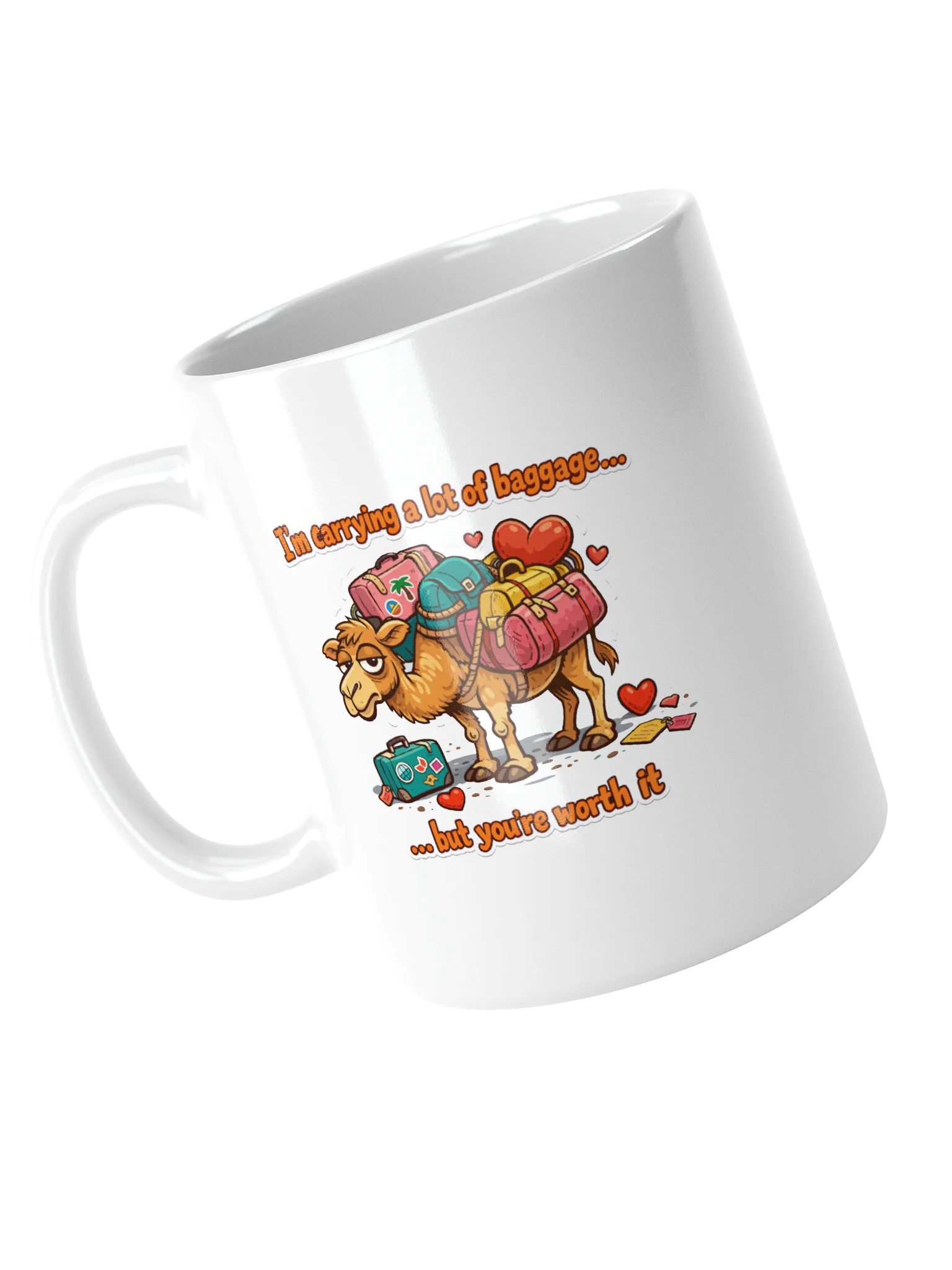 Valentine's Day Gift for Him/Her - "You're Worth It" Camel Mug - Funny Relationship Gift product image (4)