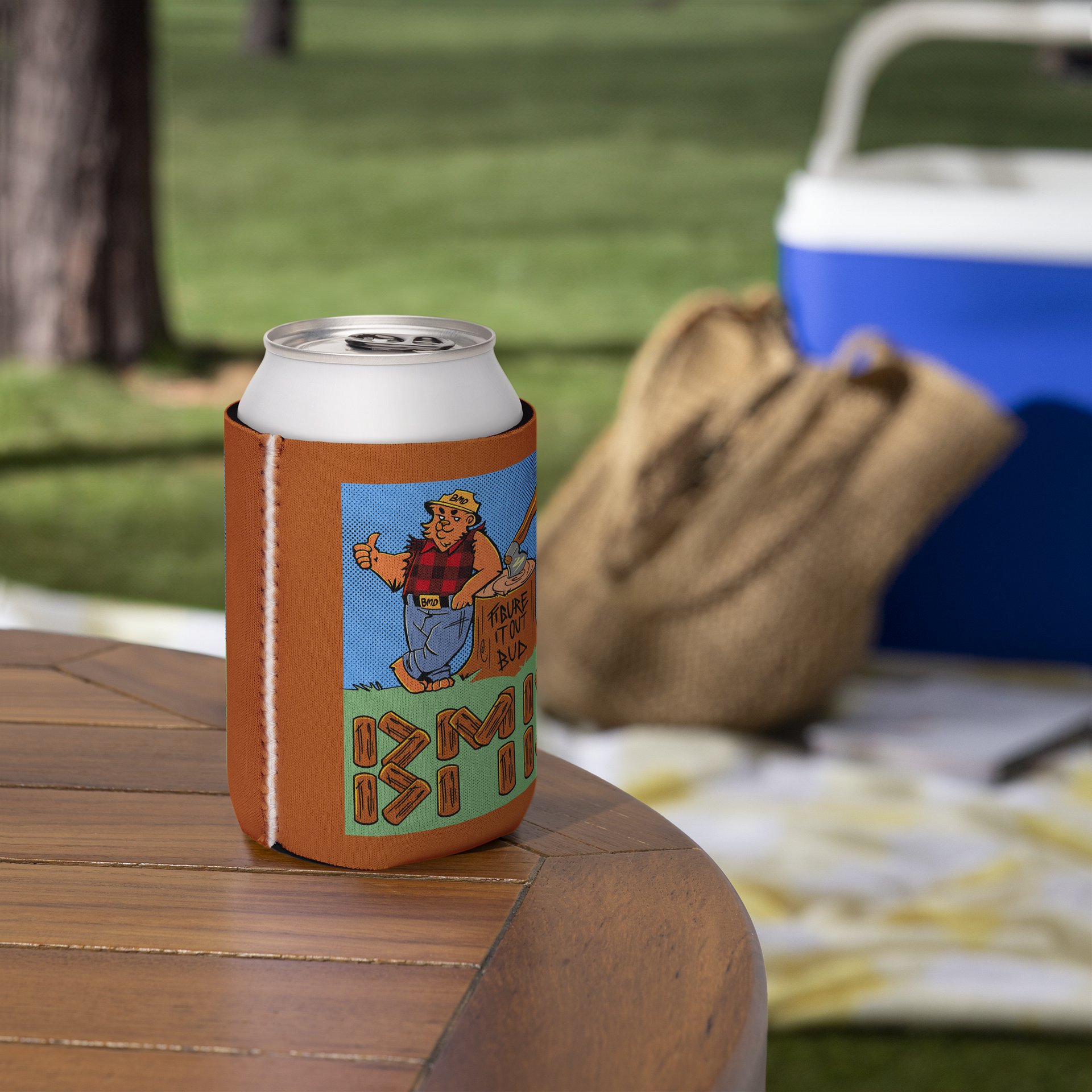 Lumberjack Bear BMD Wrestling Koozie product image (5)