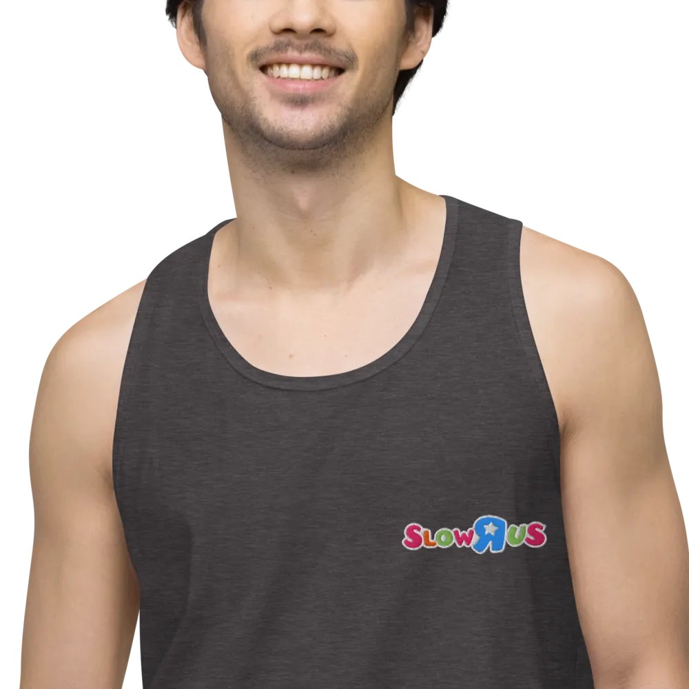 SLOW-R-US UNISEX EMBROIDERED SLEEVELESS TEE product image (9)