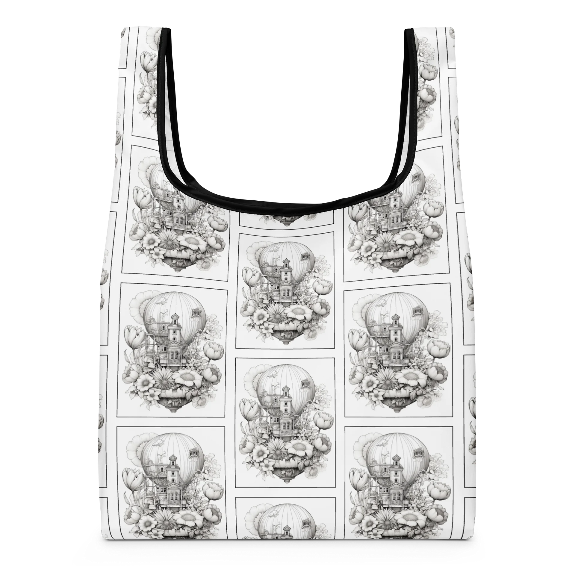 Sky Homes Vintage Fantasy Floral Hot Air Balloons Bag product image (3)