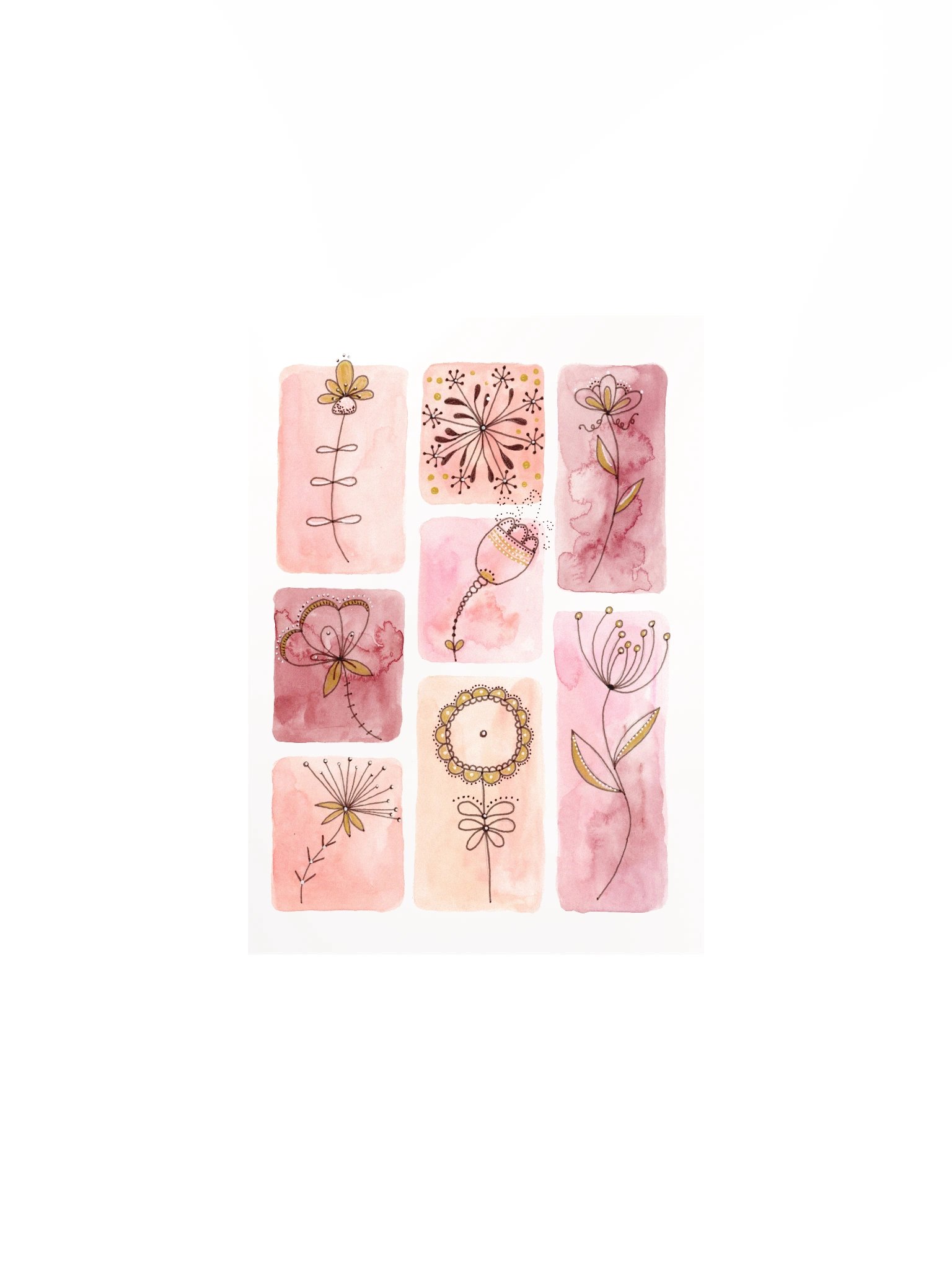 Whimsical Flower Doodle Poster 2 product image (1)