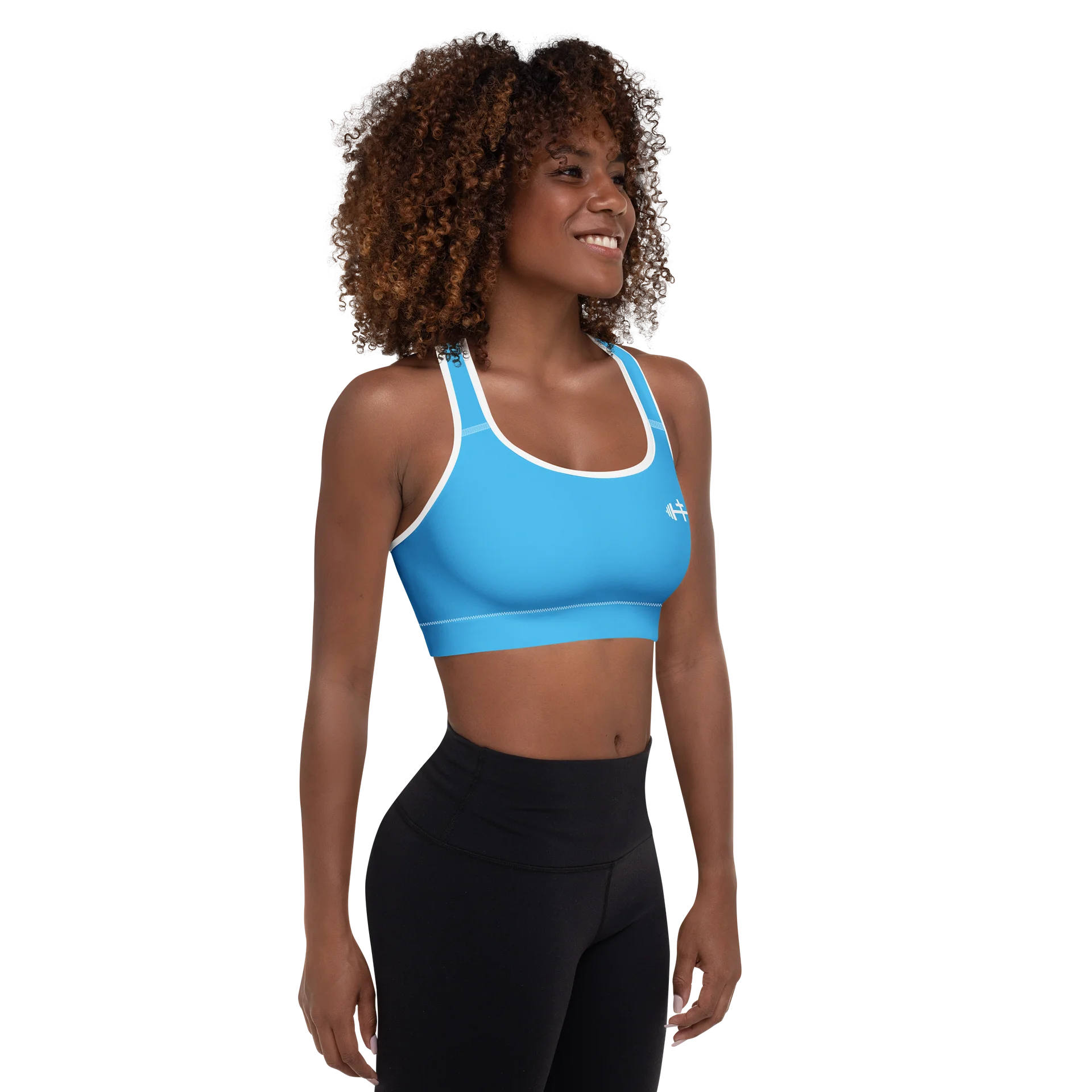 His House Womens Padded Sports Bra - Sky Blue product image (6)