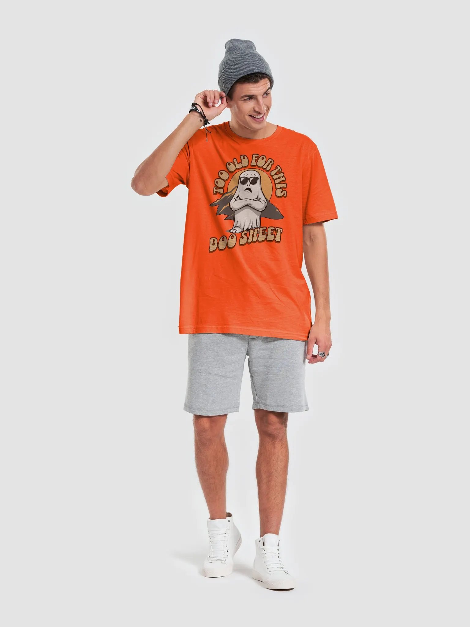 Too Old For This Boo Sheet Ghostly Chic Sunglasses Tee product image (4)