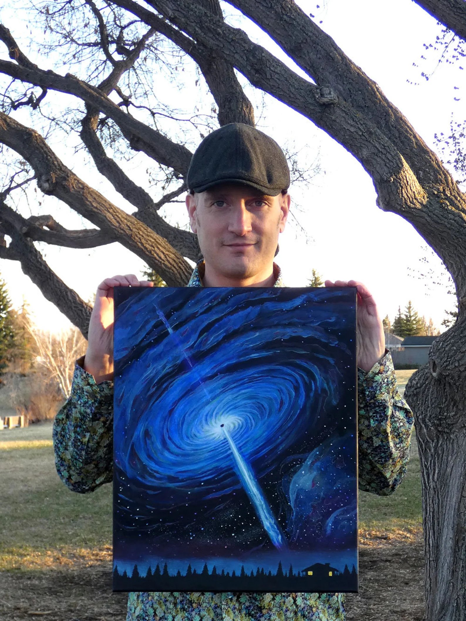 Quasar Cabin Acrylic Painting on Canvas (Canada Only) product image (3)