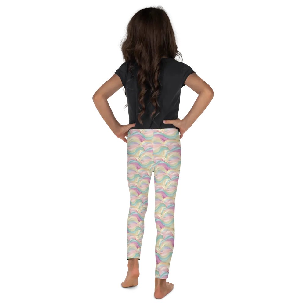 Pastel Marble Waves Kids Leggings product image (4)