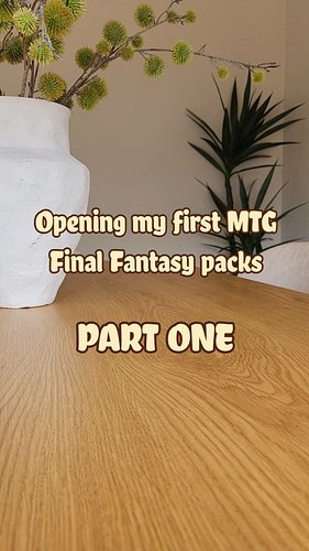 I finally caved and bought myself 2 Final Fantasy Magic the Gathering packs to rip for fun. I love Final Fantasy and I've bee...