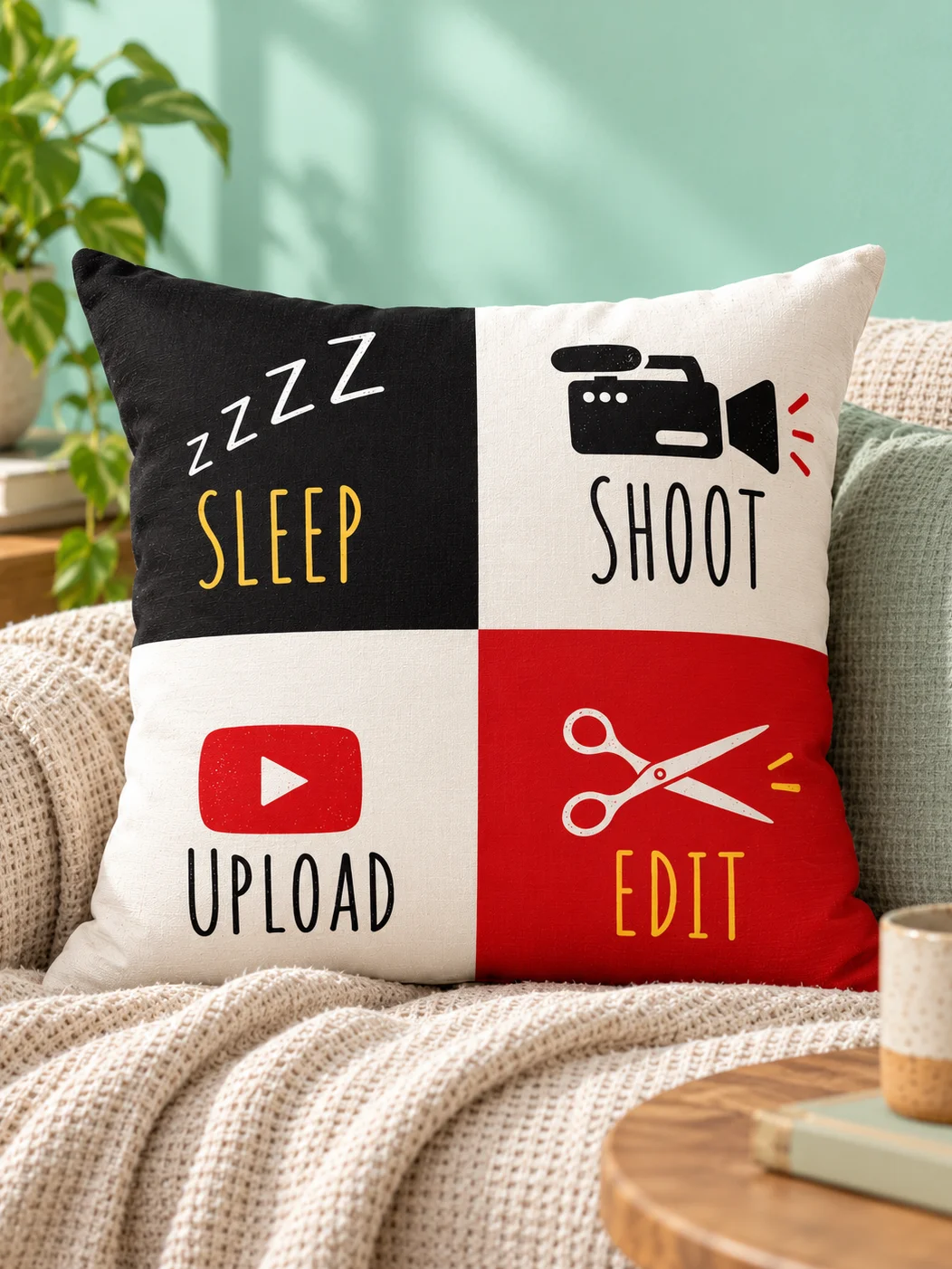 Sleep, Shoot, Upload, Edit Pillow product image (2)