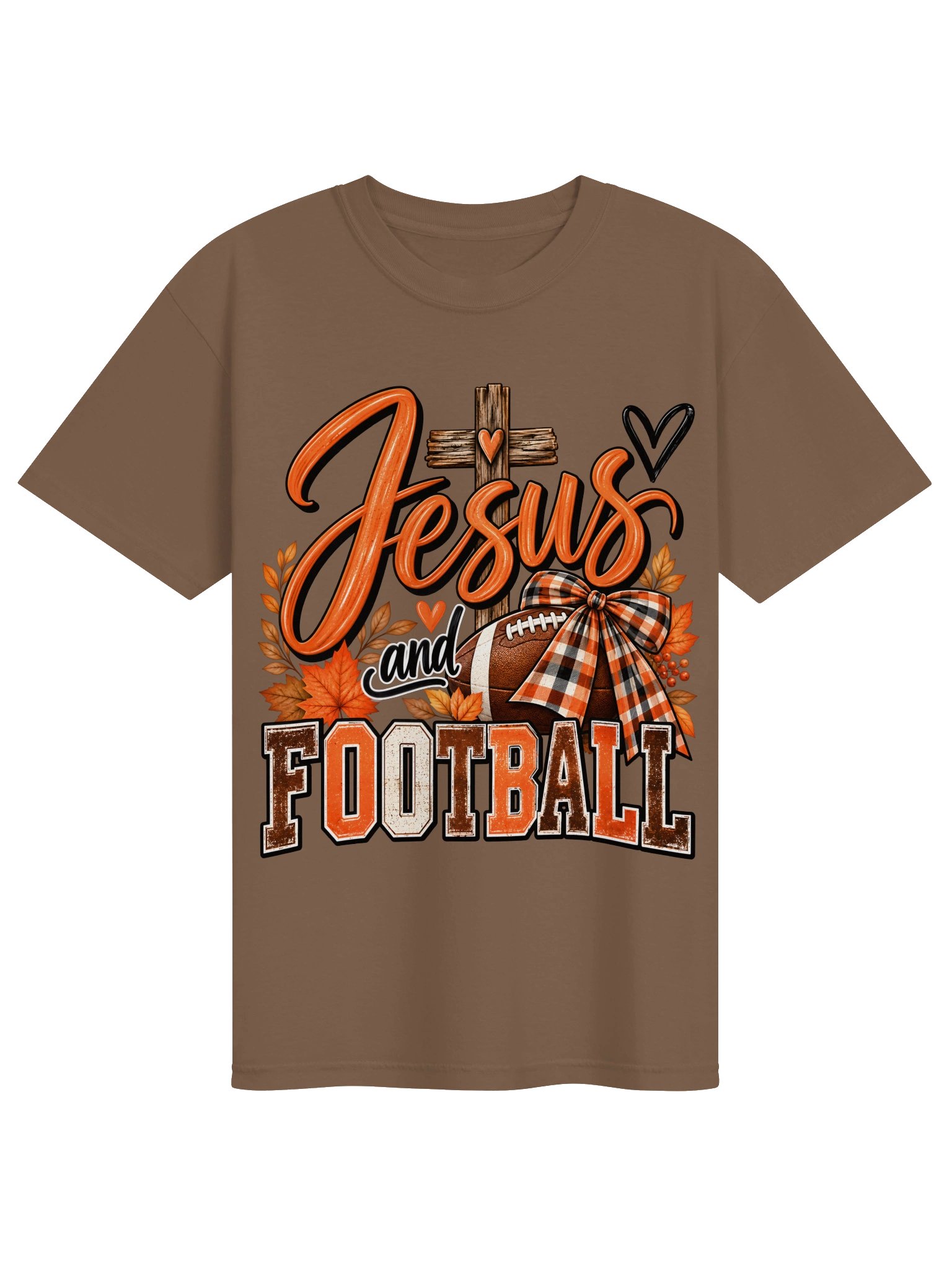 Jesus and Football Fall Tee product image (1)