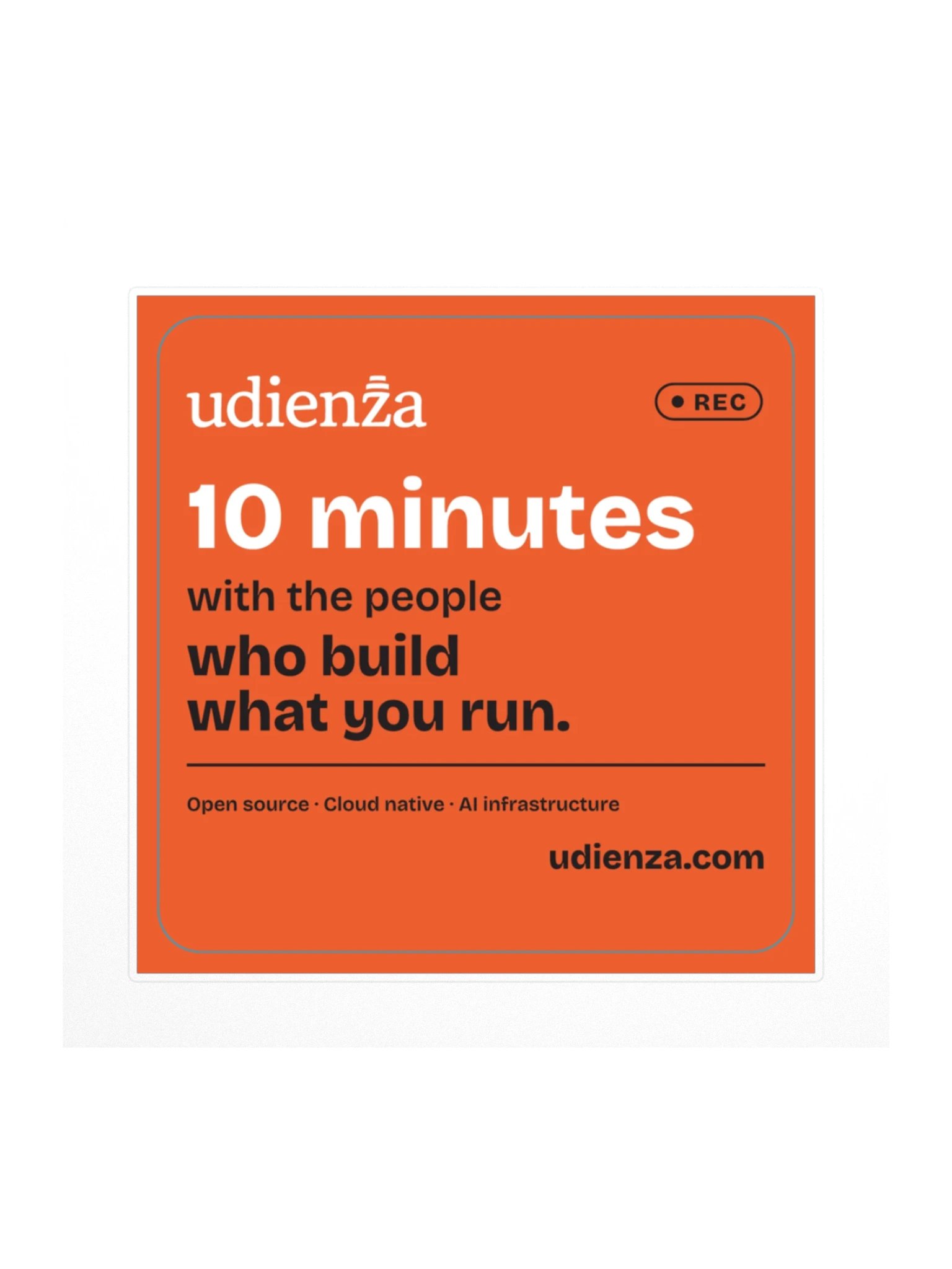 Udienza Square Kiss-Cut Sticker product image (1)