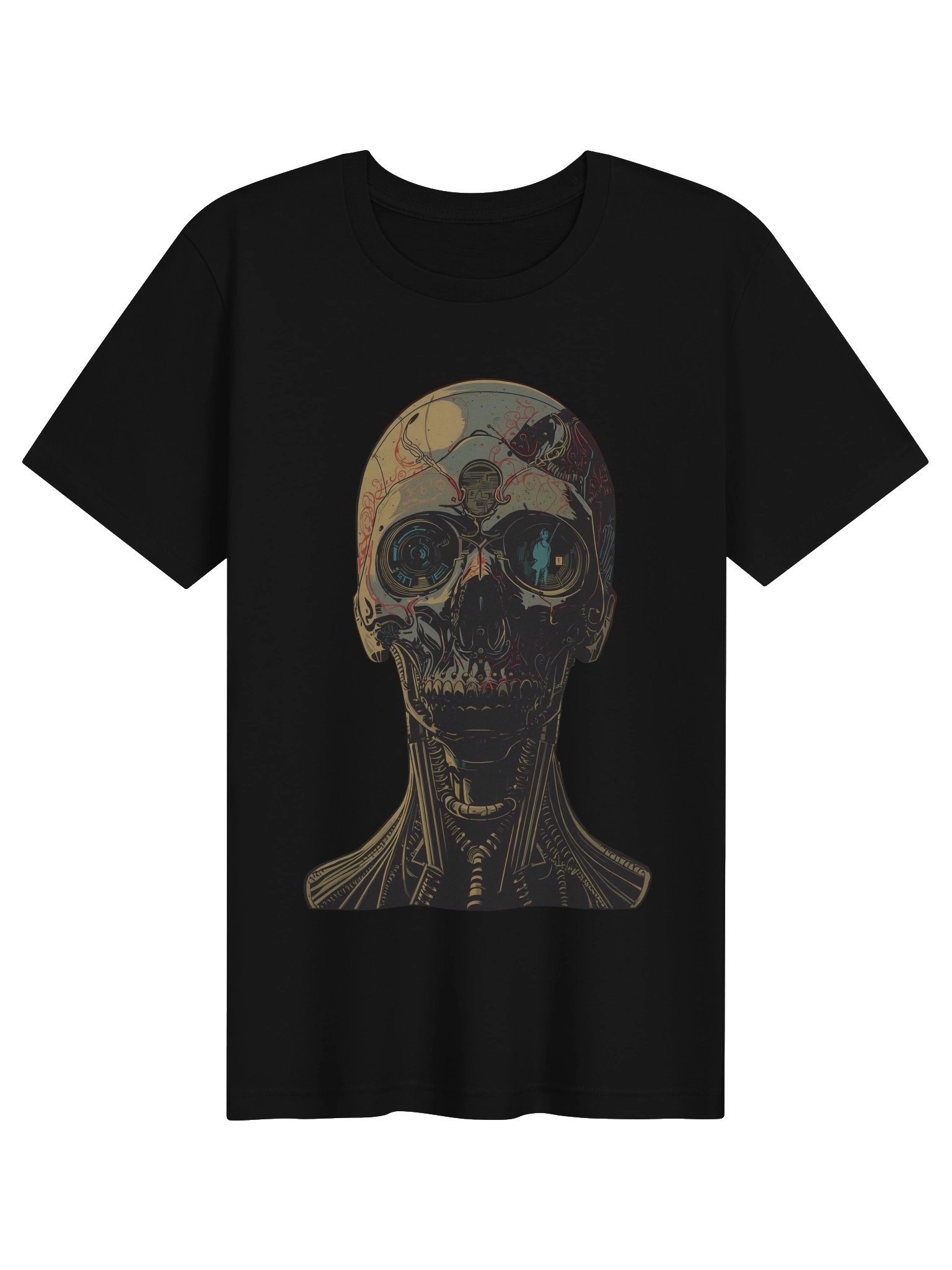 Cybernetic Skull Fusion Lightweight T-Shirt product image (1)