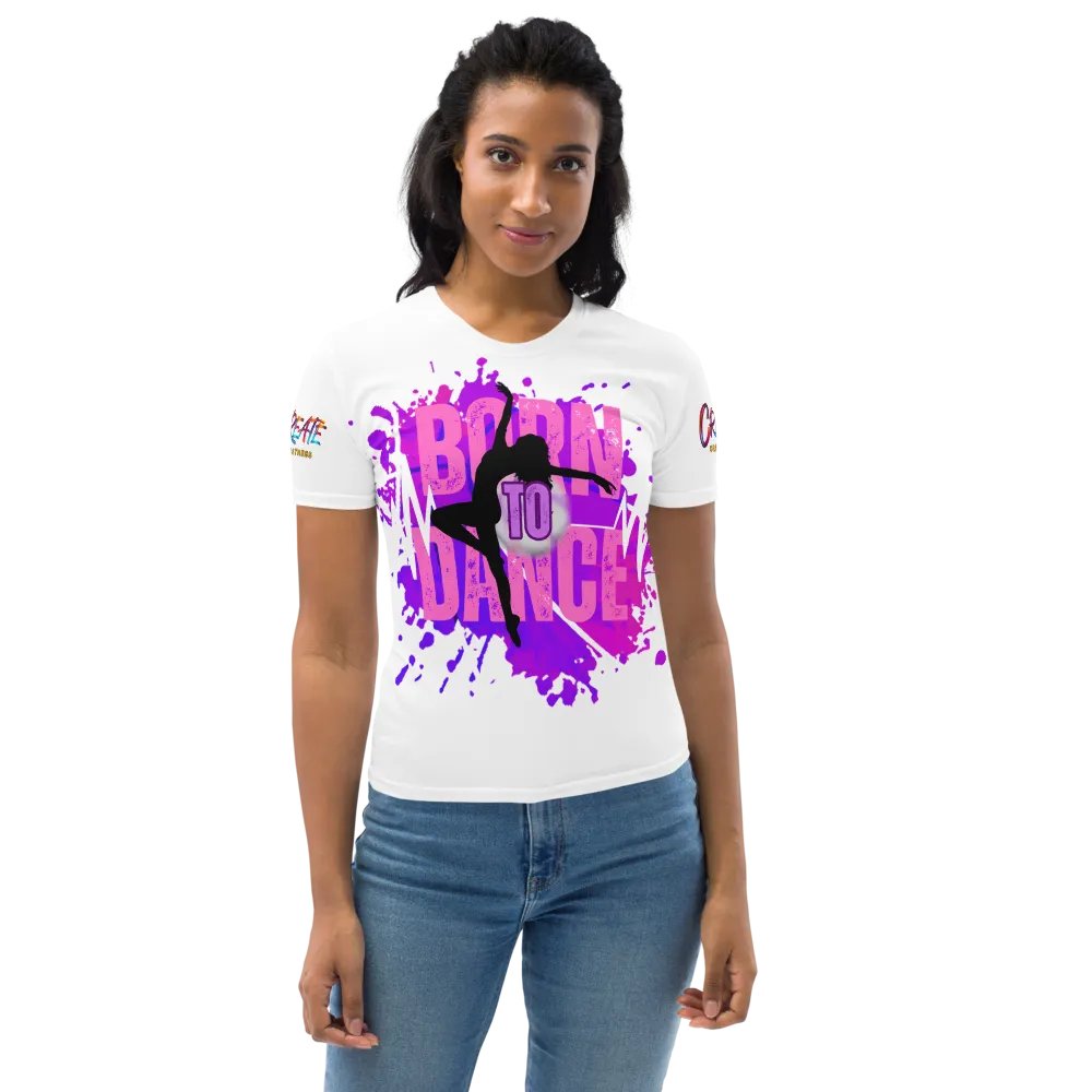 Born to Dance Her Silhouette All-Over Print Women's T-Shirt product image (12)