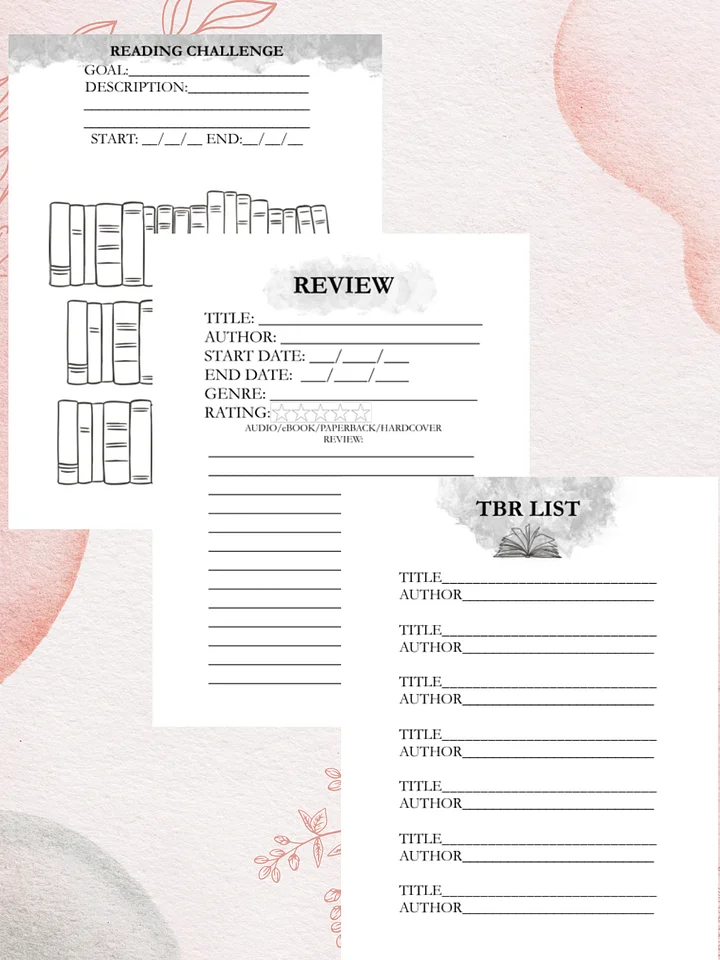 PDF Download: Reading Tracker Pages product image (2)