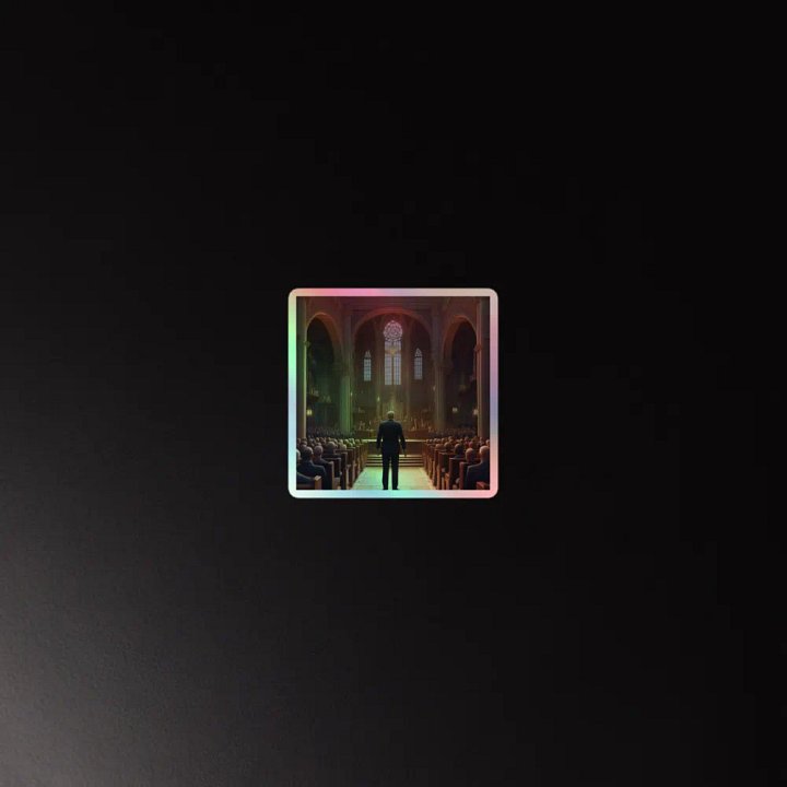 Donald in the Cathedral Holographic Sticker product image (2)