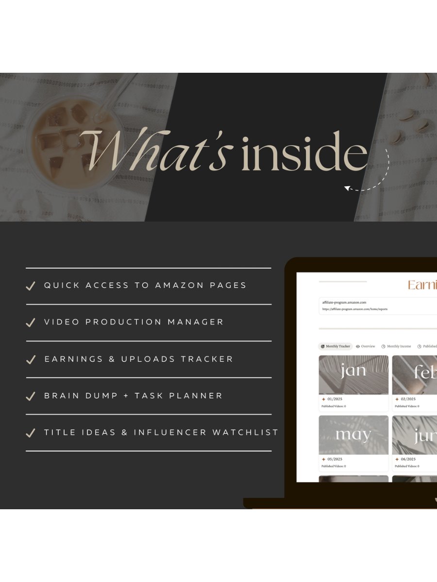 Amazon Influencer Notion Template product image (8)