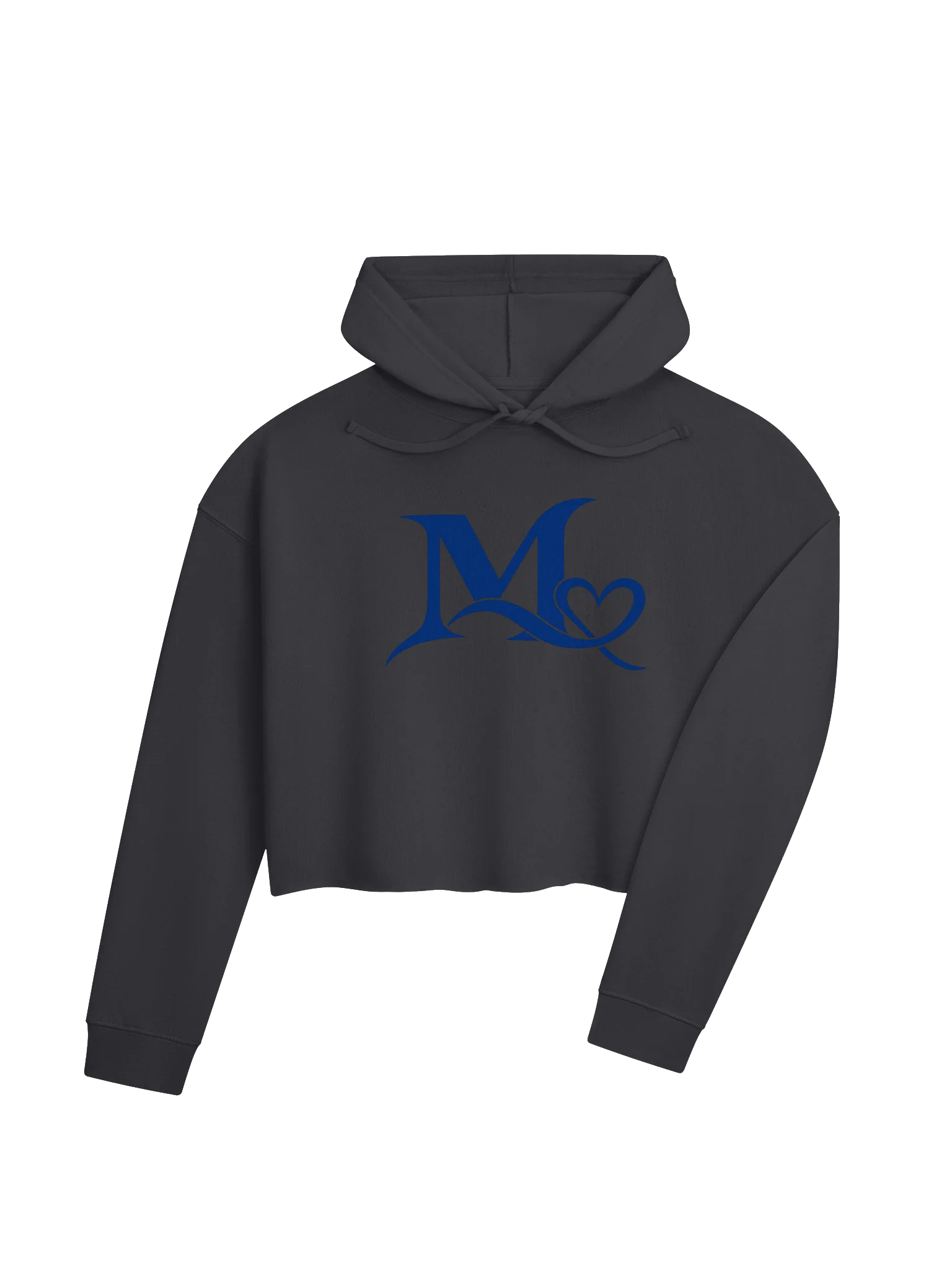 Blue M Heart Crop Hoodie product image (10)