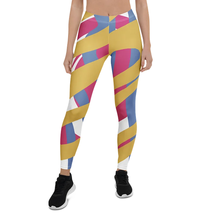 Retro Vibe Leggings – Geometrisches Linien-Design product image (1)