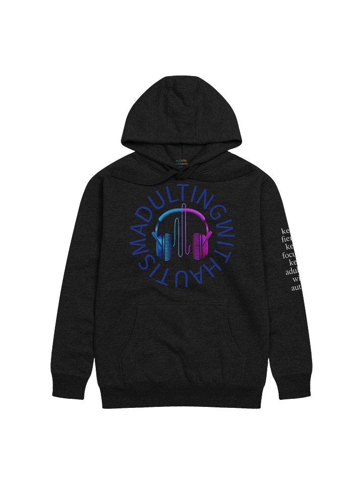 Adulting With Autism® Unisex Sweatshirt — Logo Front, Tagline Sleeve product image (1)