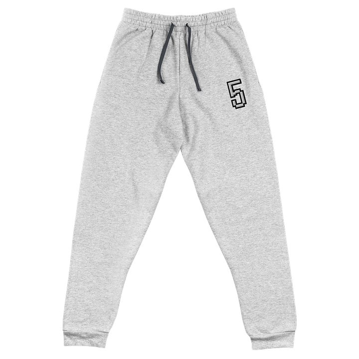 Grey Embroidered Pixel 5 Joggers (Unisex) product image (1)