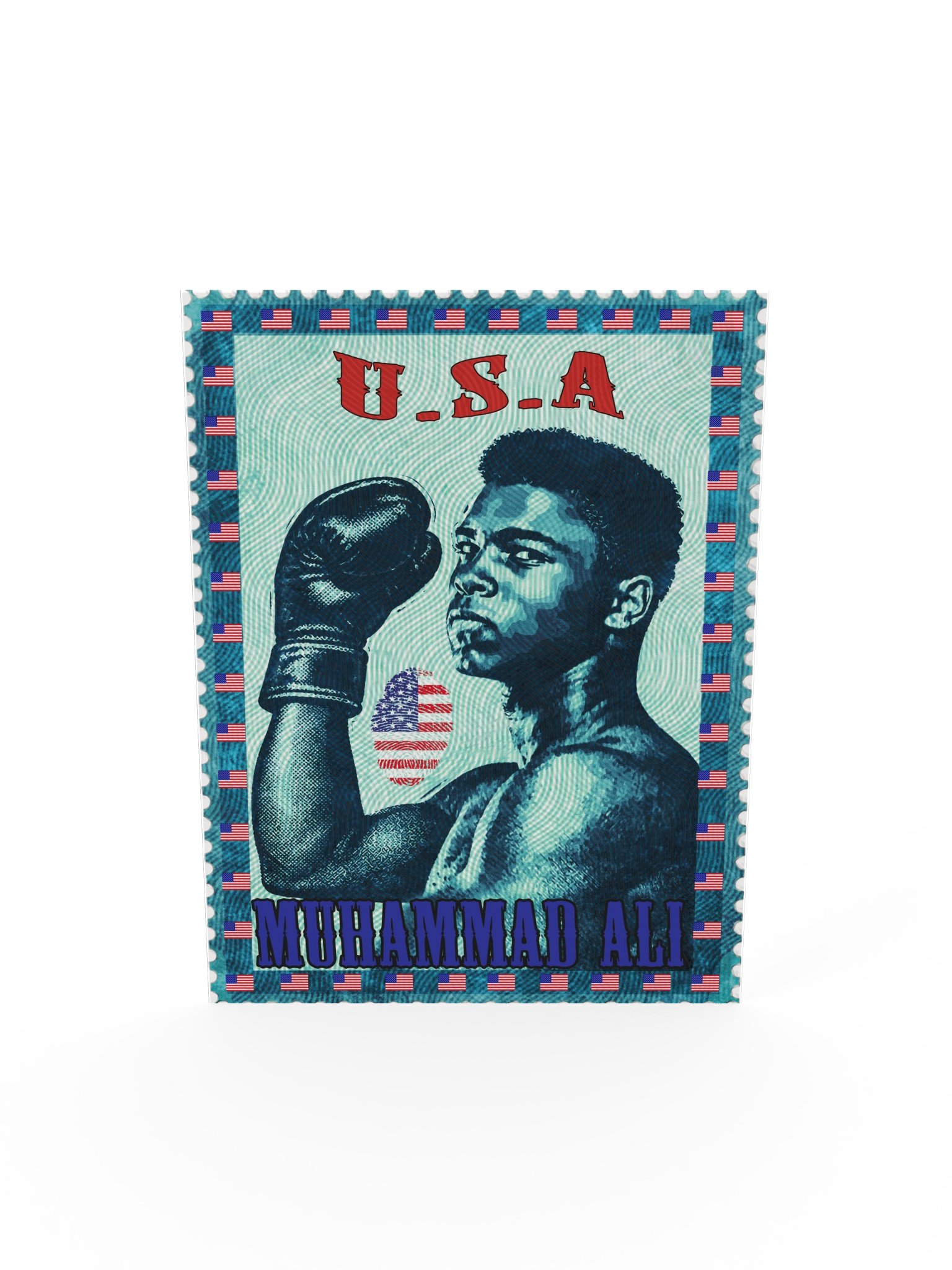 Muhammad Ali Vintage Postage Stamp Poster | Boxing Wall Art product image (6)