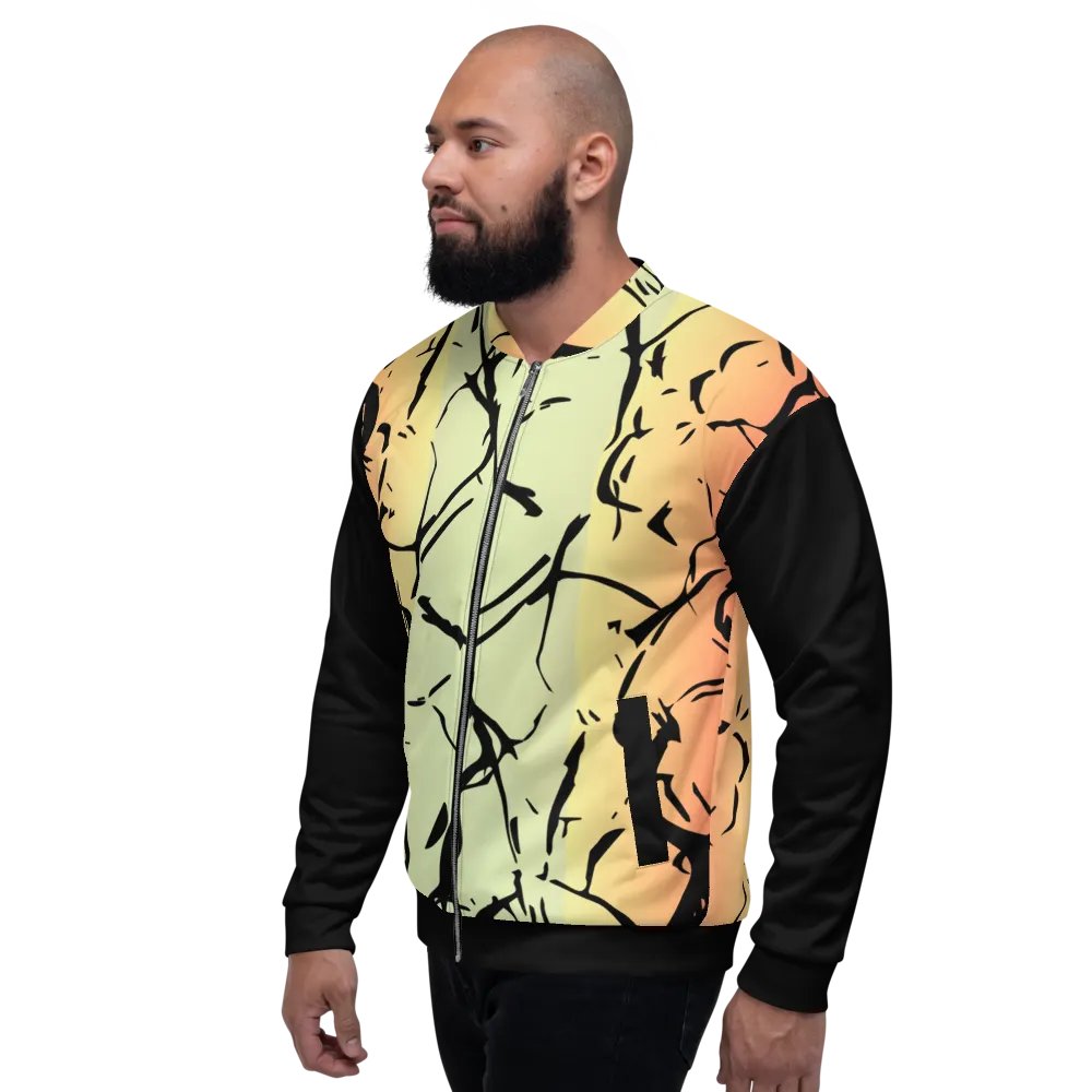 All-over Print Bomber Jacket by Sublicolor 144 /Lime- Orange/Enigma product image (5)