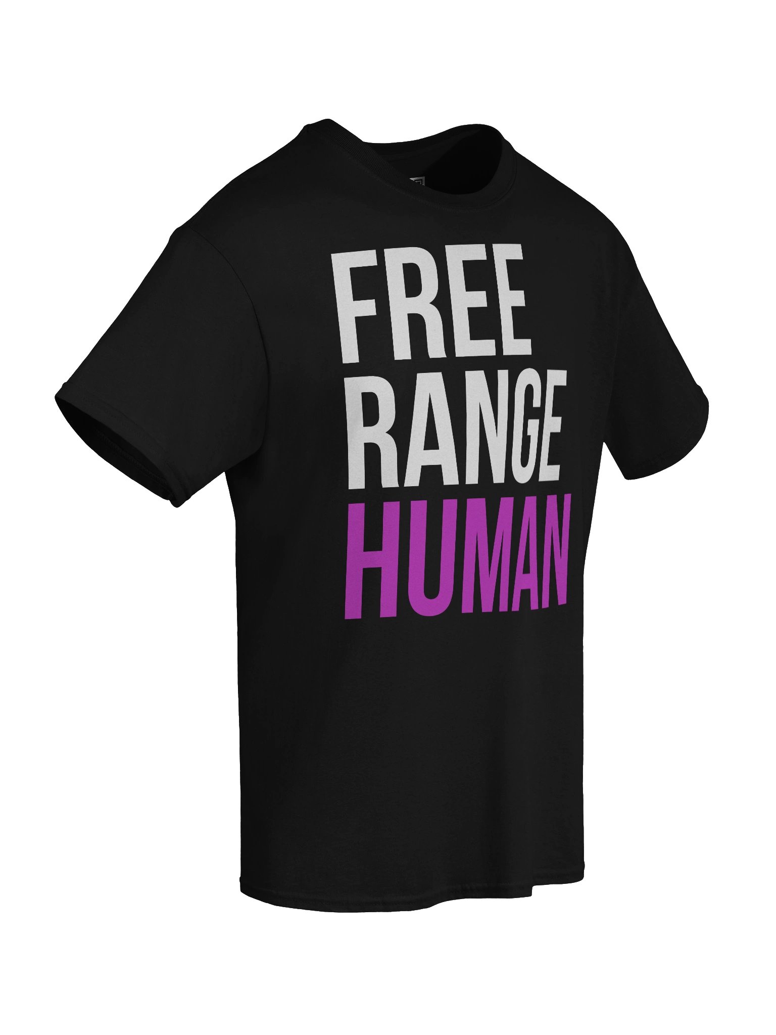 Free Range Human T-Shirt (White/Pink) product image (8)