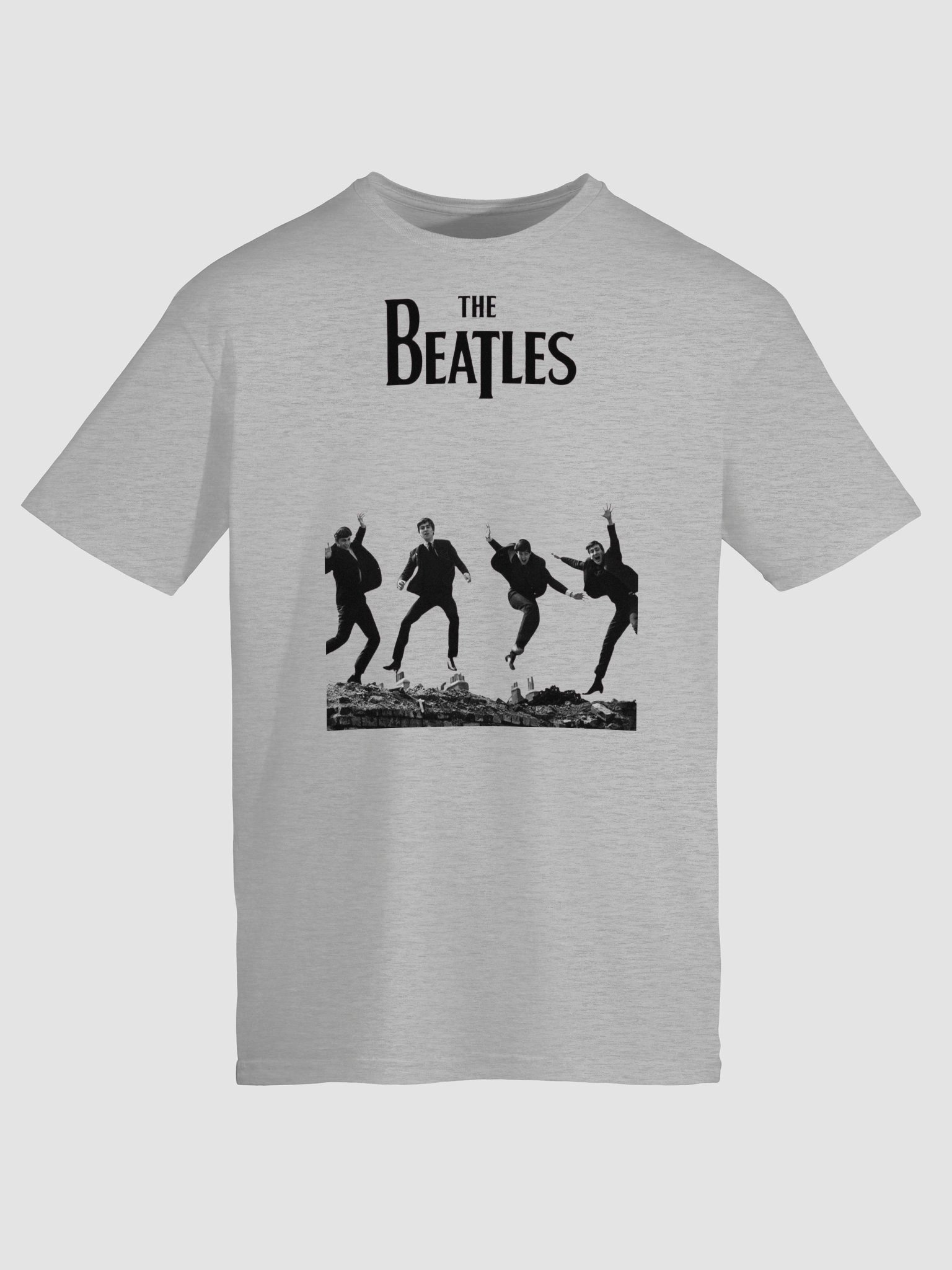 The Beatles T-Shirt | Classic Black & White Jump Photo Graphic Tee | Vintage Rock Band Shirt product image (6)