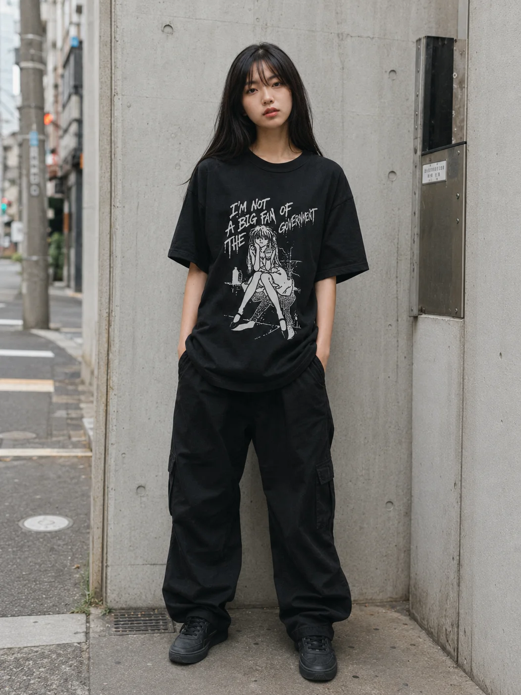 NOT A BIG FAN (BIG PRINT) - T-shirt. black vers. product image (3)