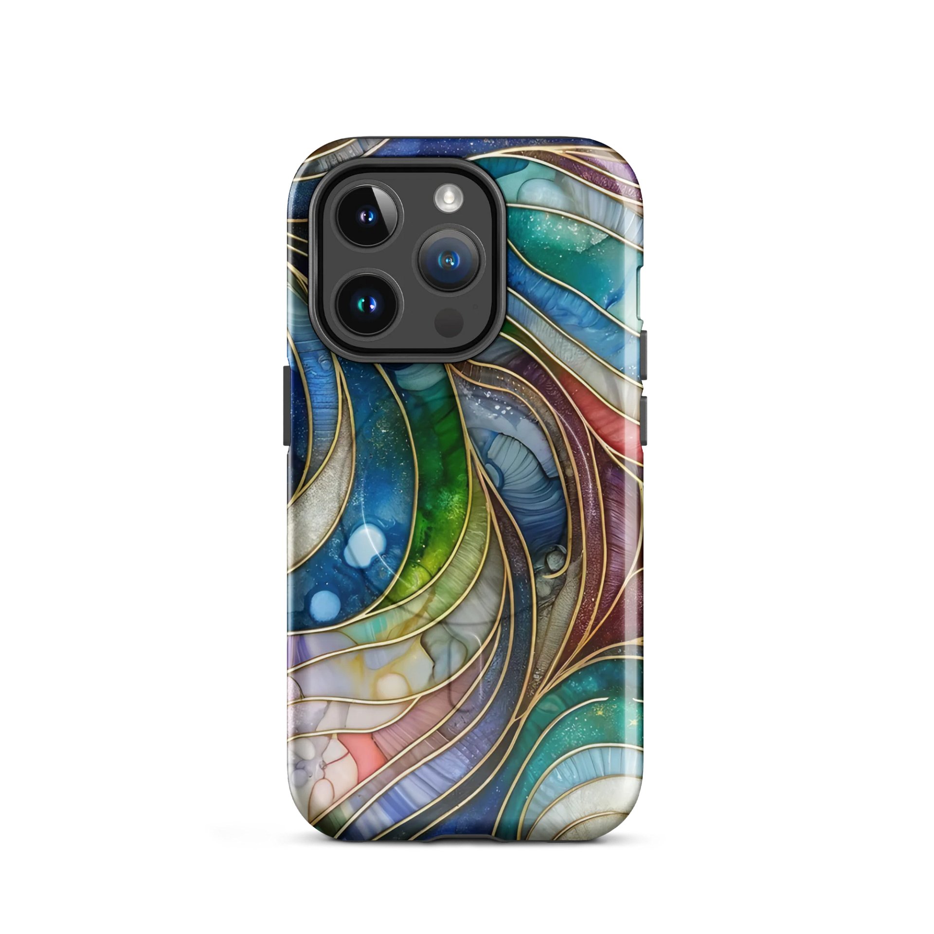 Swirling Wave Tough Magnetic MagSafe® iPhone® 14, iPhone 15, iPhone 16, iPhone 17, Pro, Pro Max, Plus Cases. product image (2)