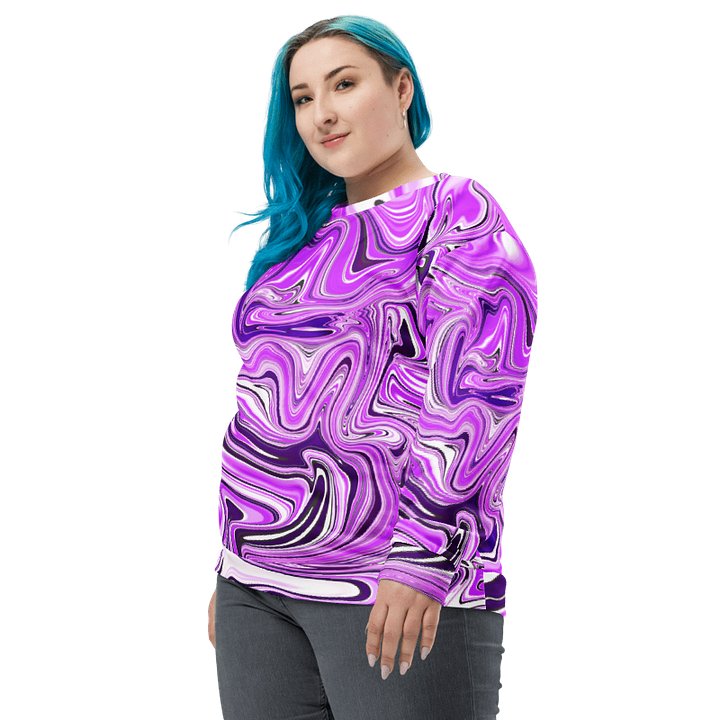Sweatshirt - Purple Digital Fluid Art product image (1)