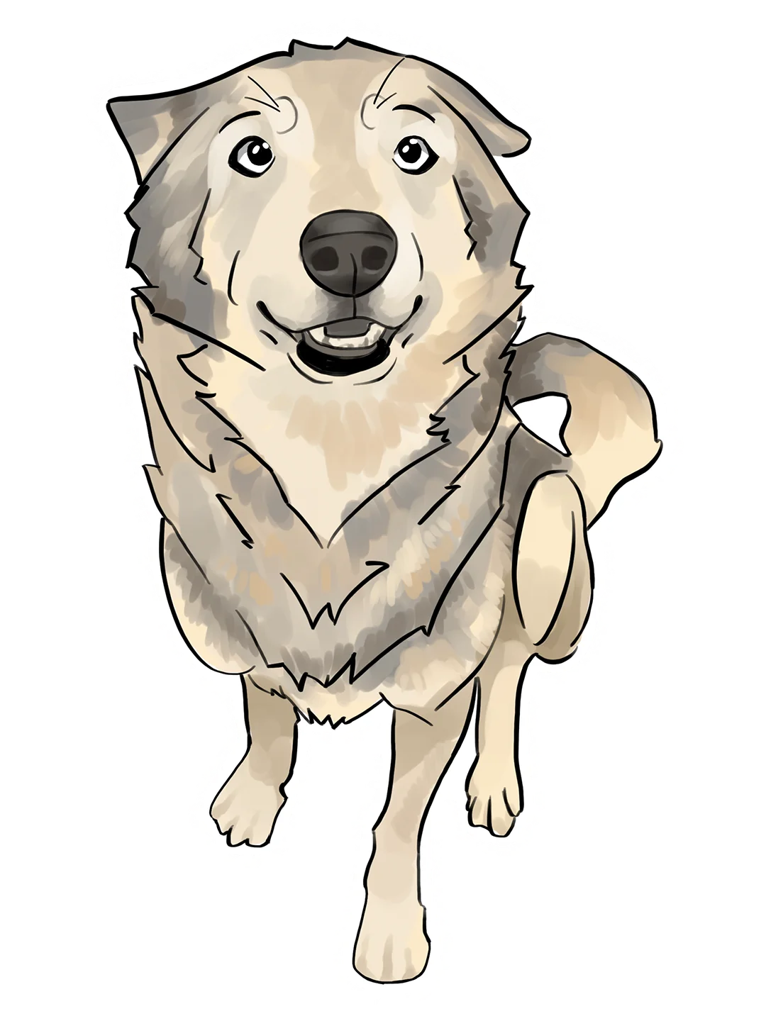 Sitting Wolp Sticker product image (1)