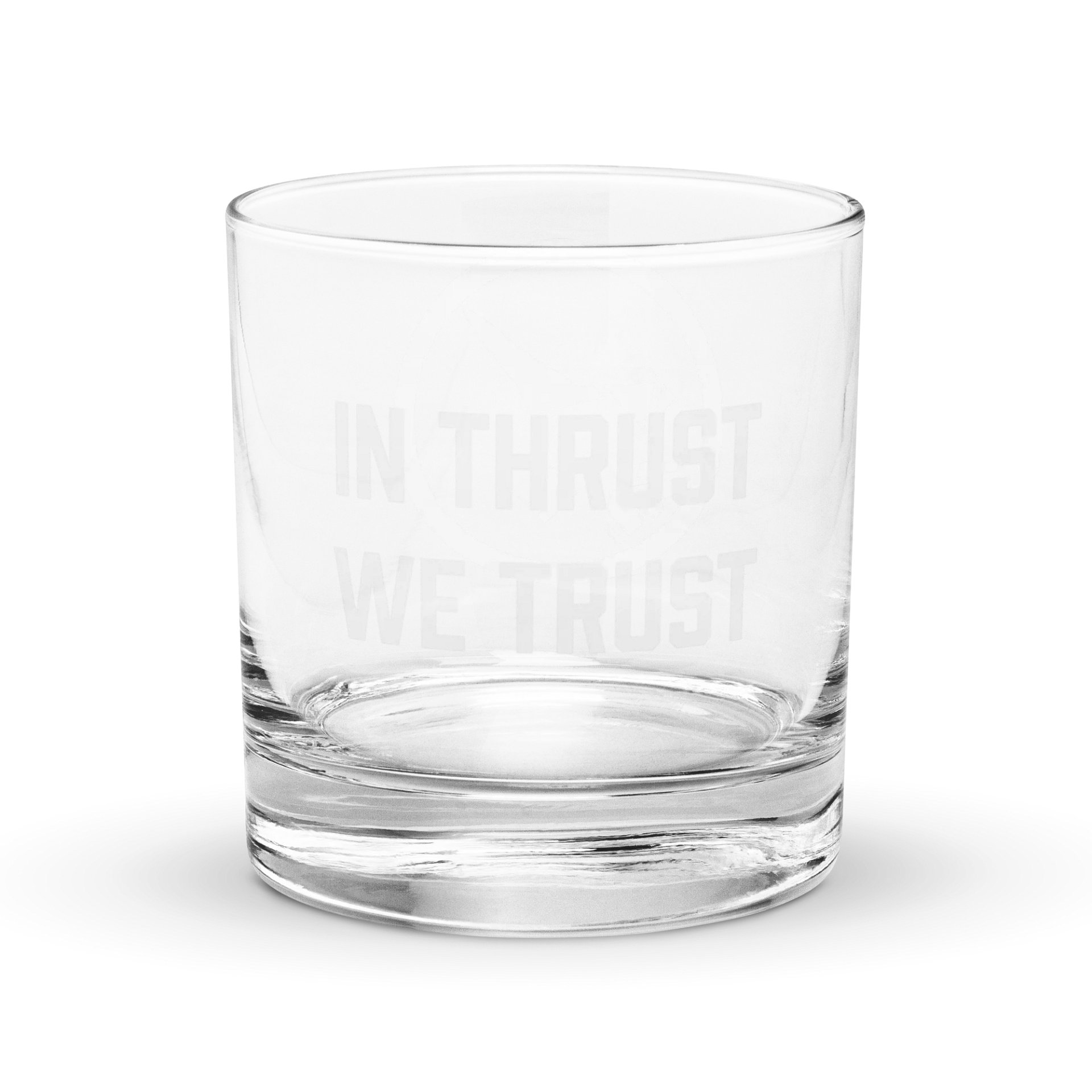 PilotPhotog Rocks Glass – “In Thrust We Trust” product image (4)