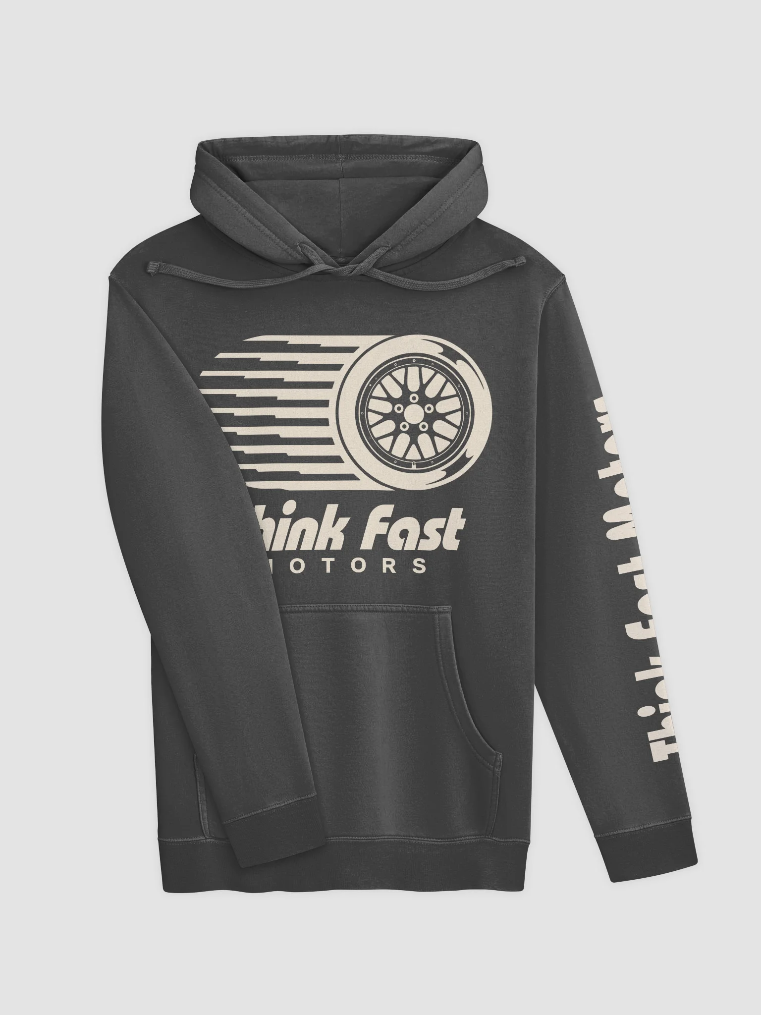 Think Fast Pigment-Dyed Wheel Hoodie - Black product image (3)