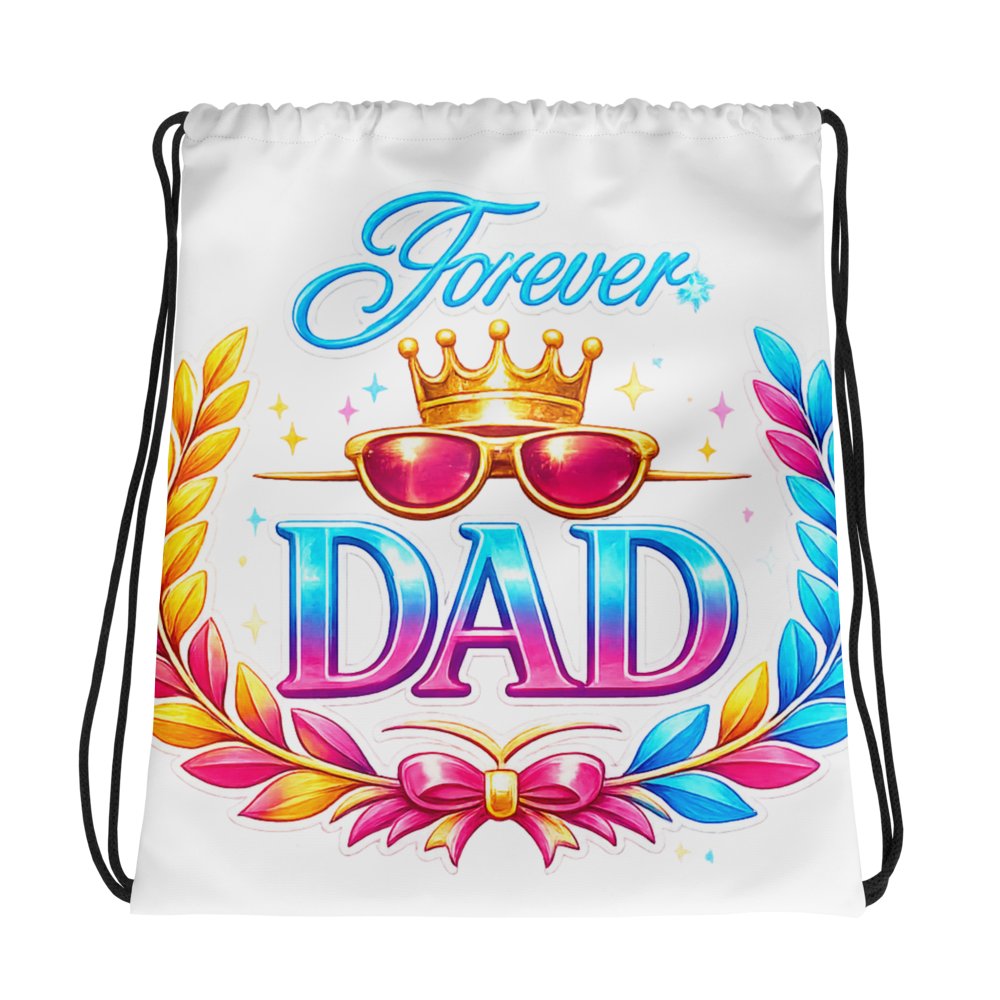 Forever Dad Crown Drawstring Bag product image (1)