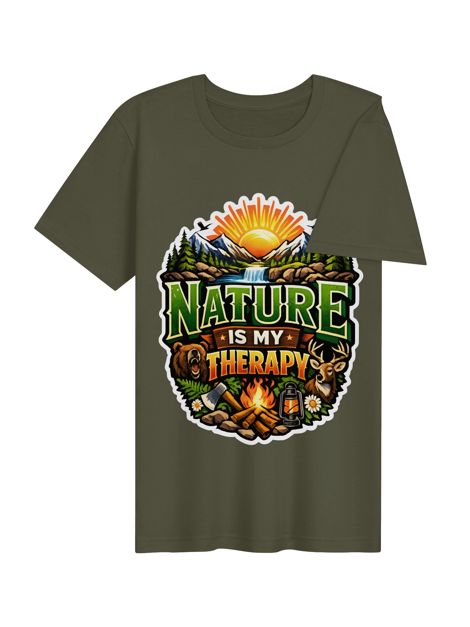 Nature Is My Therapy Outdoor Graphic Tee product image (29)