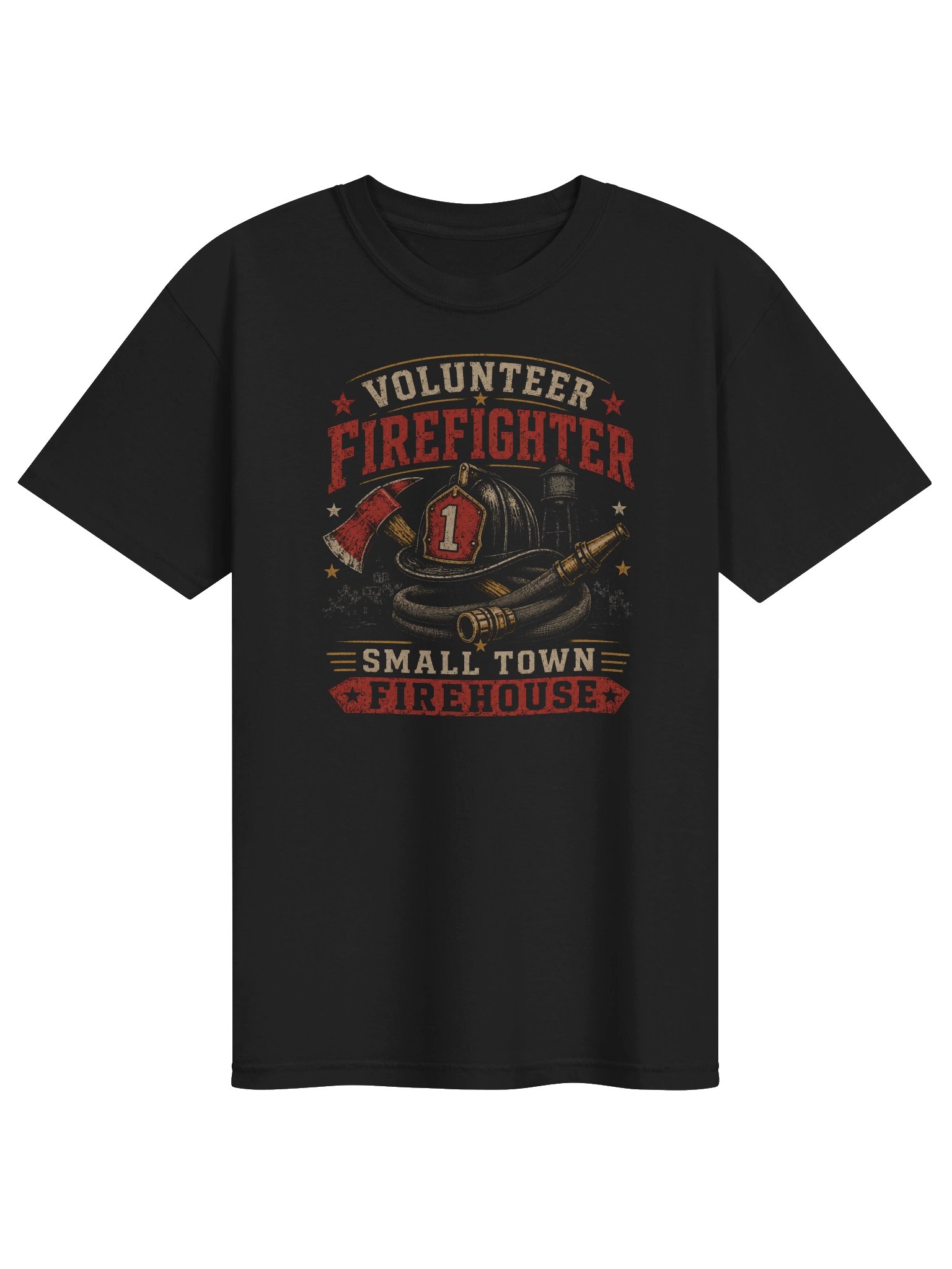 Volunteer Firefighter T-Shirt | Vintage Small Town Firehouse Tee product image (1)
