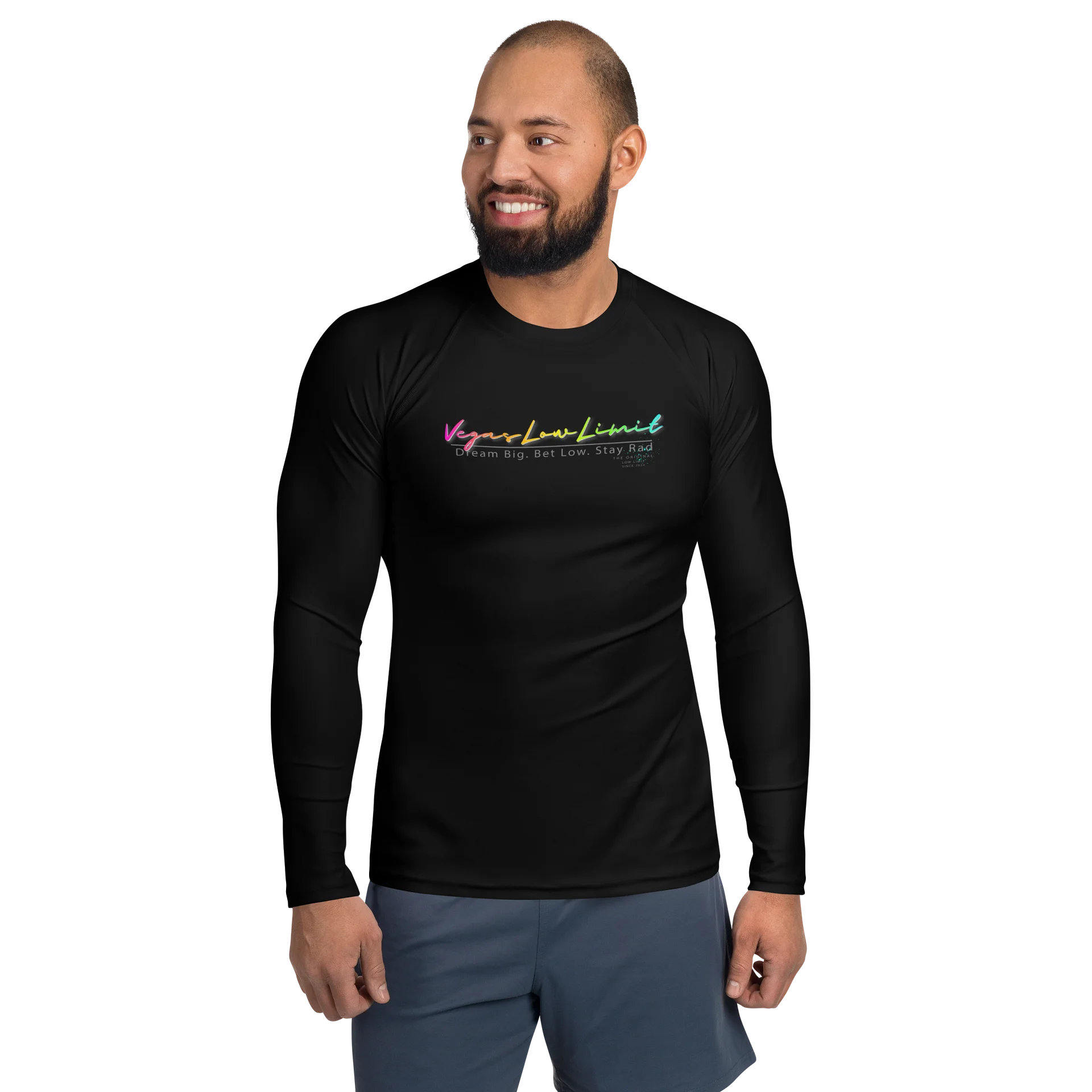 Vegas Low Limit Men's Rash Guard - Black product image (1)