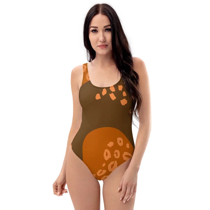 Orange Flowing Waves All-Over Swimsuit product image (1)
