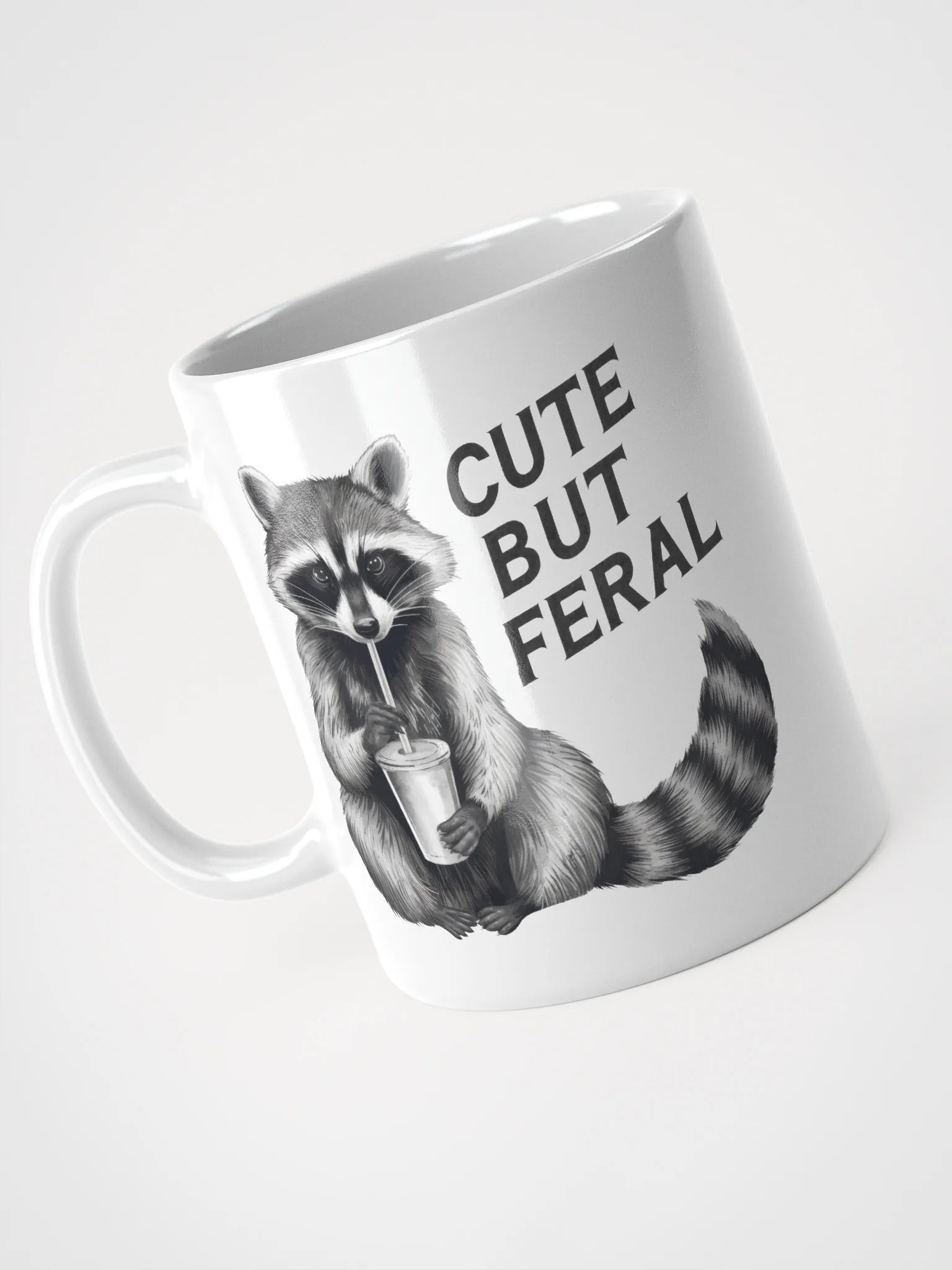 Cute But Feral Raccoon Mug product image (9)
