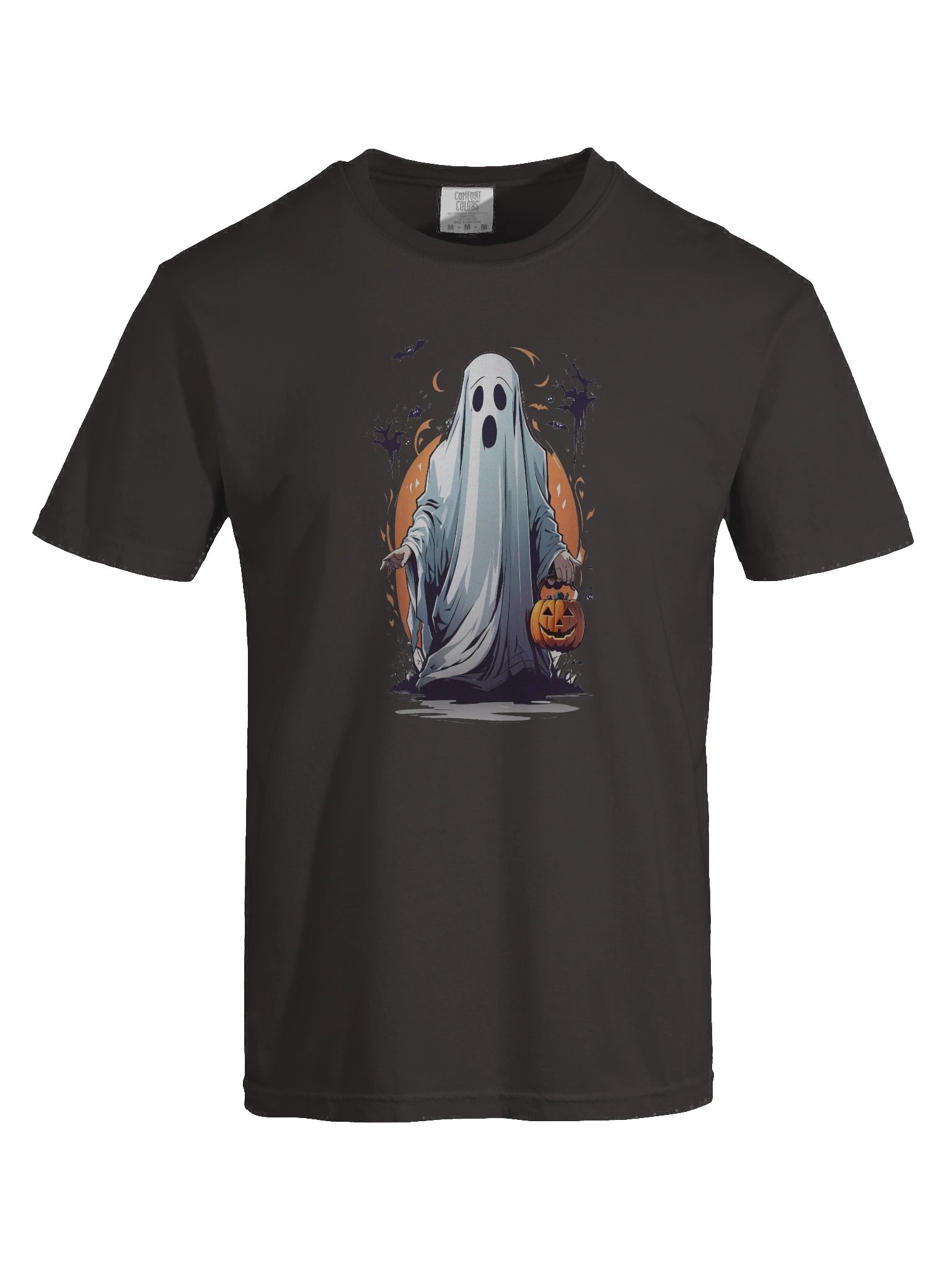 Spooky Ghost T-Shirt – Classic Halloween Tee with Pumpkin Trick-or-Treat Design product image (7)