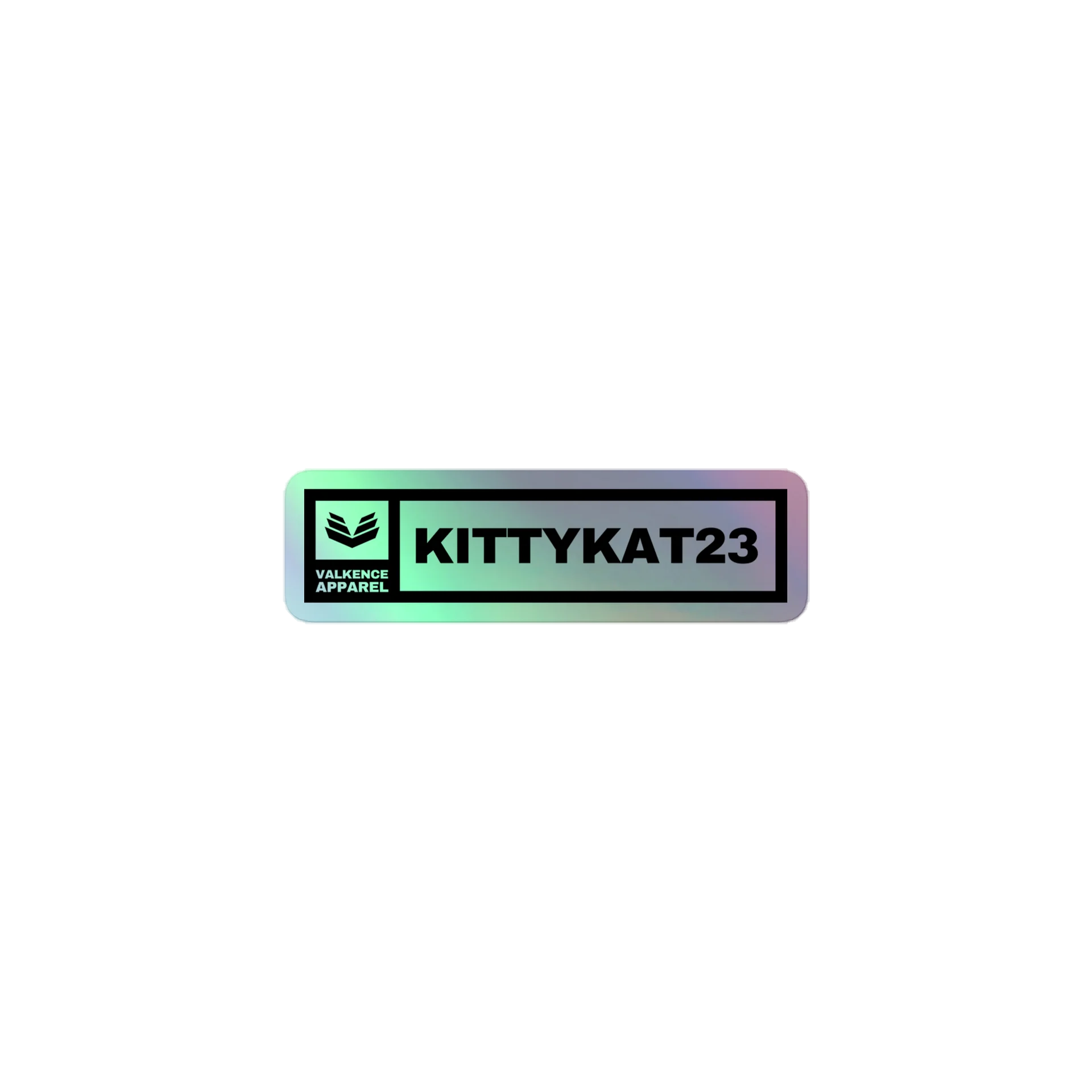 Kittykat23 Kiss-Cut Holographic Sticker - Black product image (1)