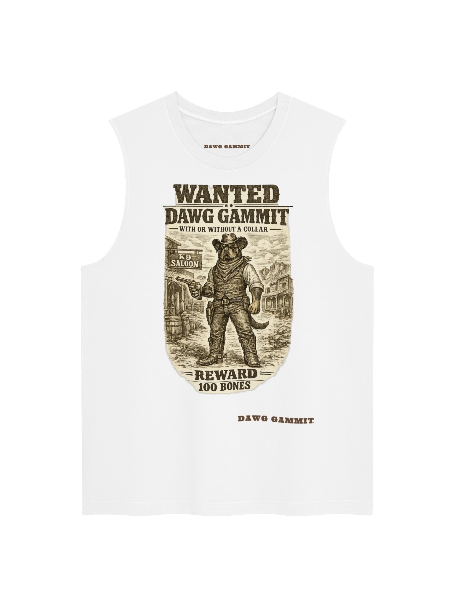 DAWG GAMMIT™ WANTED Rottweiler Muscle Tank product image (1)