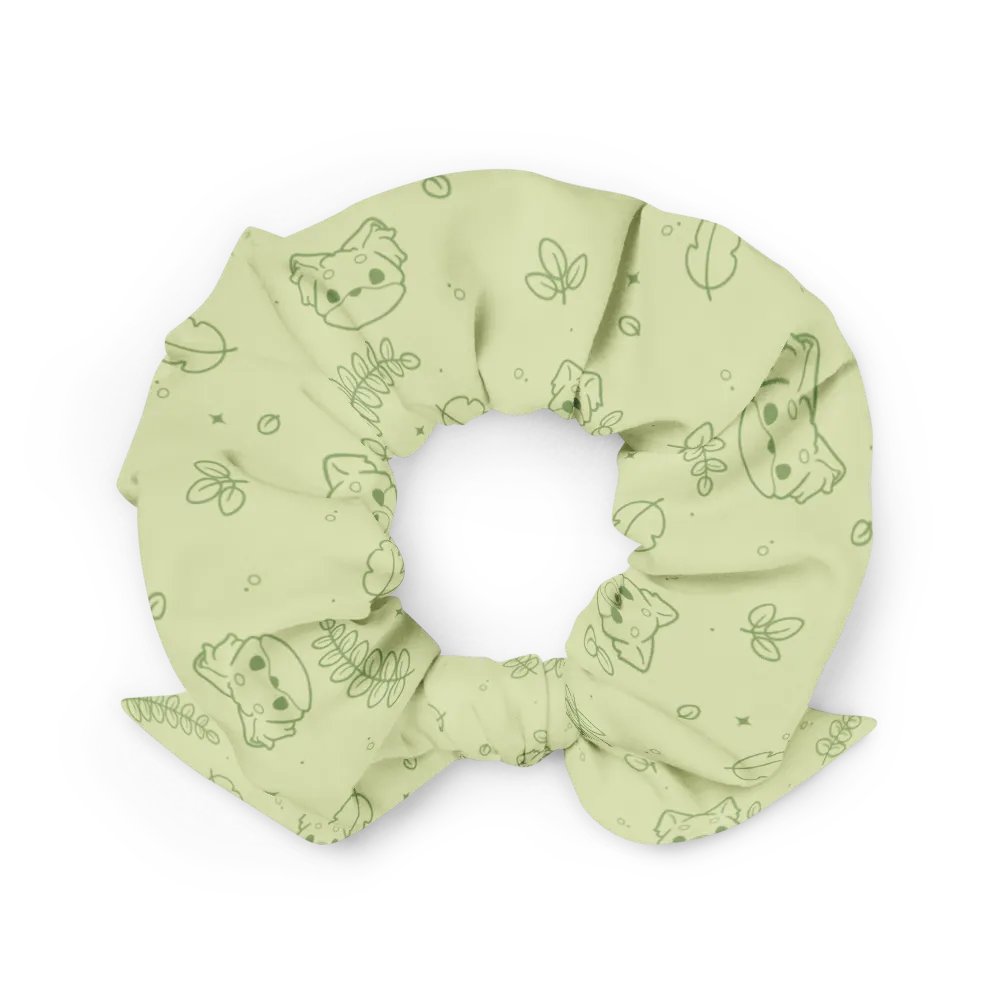 Green recycled scrunchie | Woodland frens product image (3)
