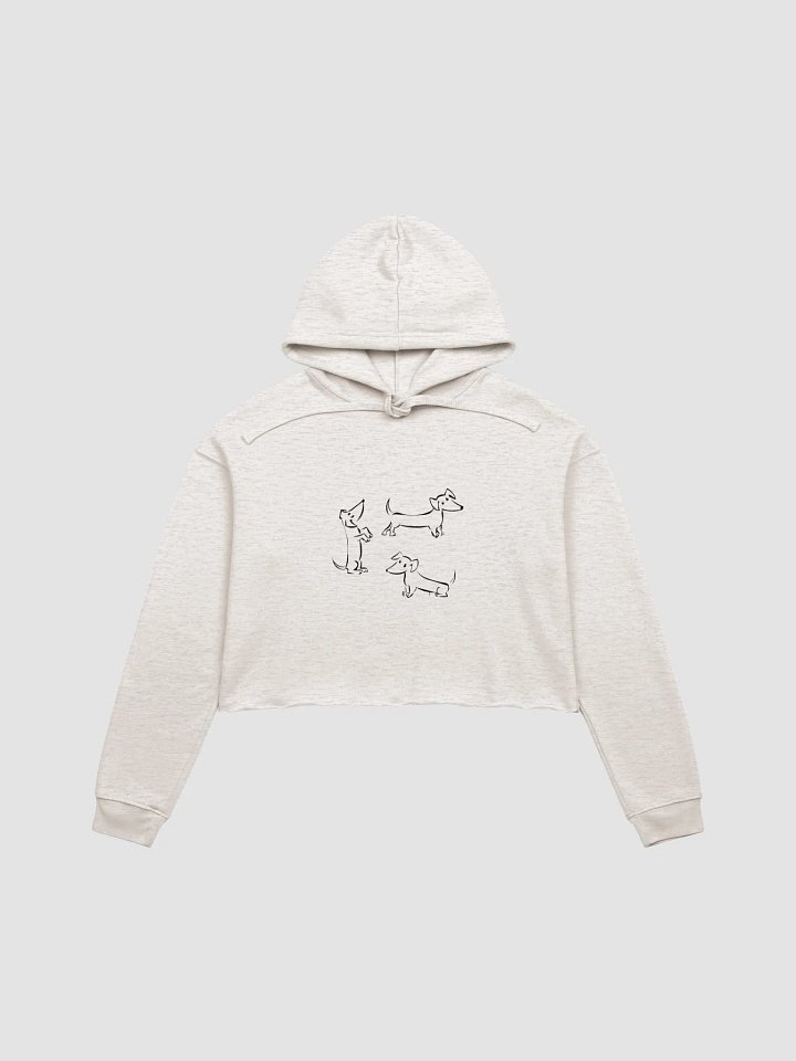 Pawsitively Adorable Dog Sketch Crop Hoodie product image (3)