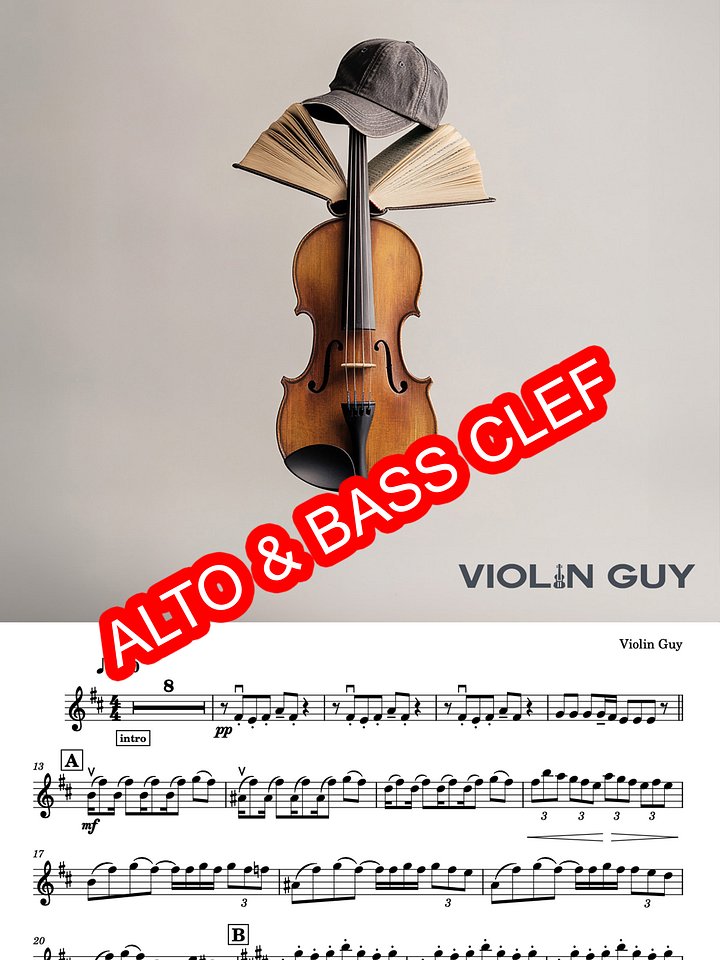 words - Viola & Bass Clef Sheet Music (9 Songs Bundle) product image (1)