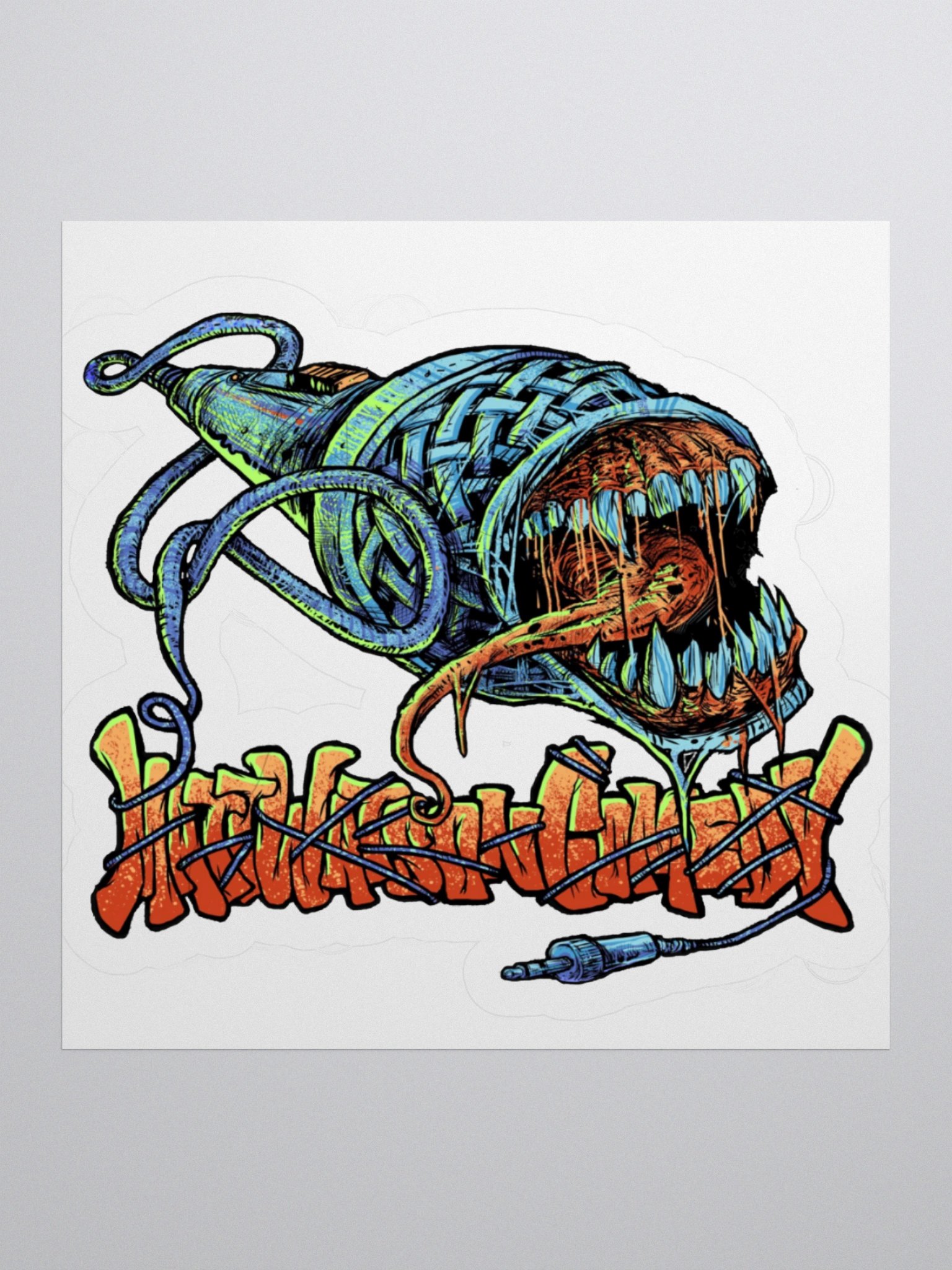Zombie Microphone Sticker product image (2)