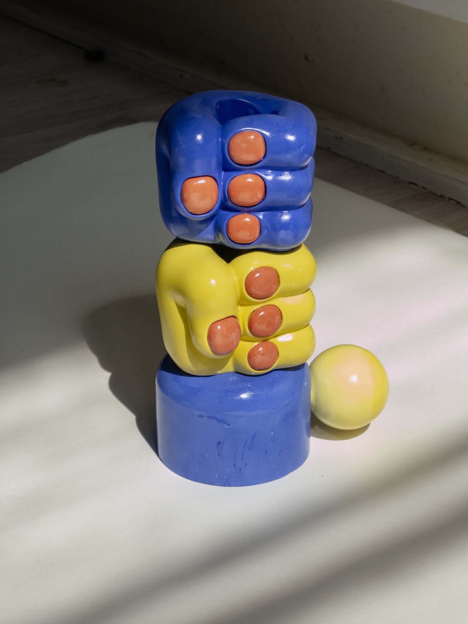 Ball Candleholder - Lime and Blue product image (3)